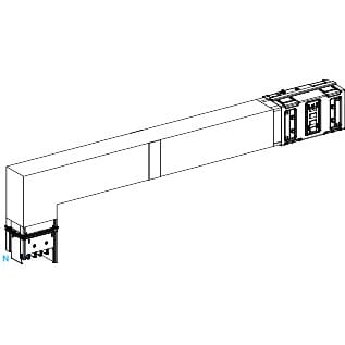 Schneider Electric - Canalis KSA - coude spéc. coupe feu 1000A montage bas - A=700-1200mm-B=300mm