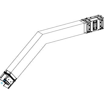 Schneider Electric - Canalis KSA - Coude spé. vert. 630A - vers bas 95° à 175° - côtés 300 à 800mm