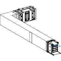 Schneider Electric - Canalis KSA - coude spéc. coupe feu 1000A mont. à gauche - A=300mm-B=700-1200mm