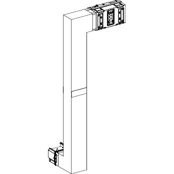 Schneider Electric - Canalis KSA - coude mult. coupe feu 630A-vers bas & droite-A&C=300mm-B=700-1200