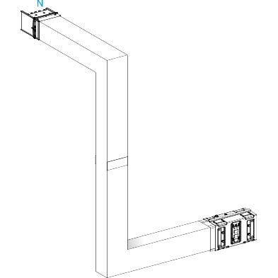 Schneider Electric - Canalis KSA - coude multiple coupe feu 1000A - 3 côtés ajustables 300-800mm