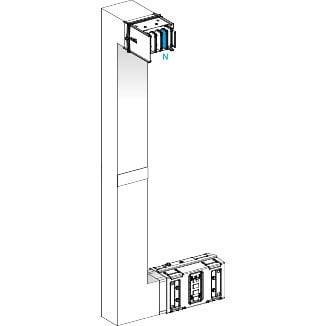 Schneider Electric - Canalis KSA - coude mult. coupe feu 630A-vers haut & gauche-A&C=300mm-B=700-1200