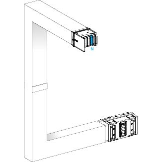 Schneider Electric - Canalis KSA - coude mult. coupe feu 1000A - 3 côtés ajust. 300-800 ou 700-1200mm