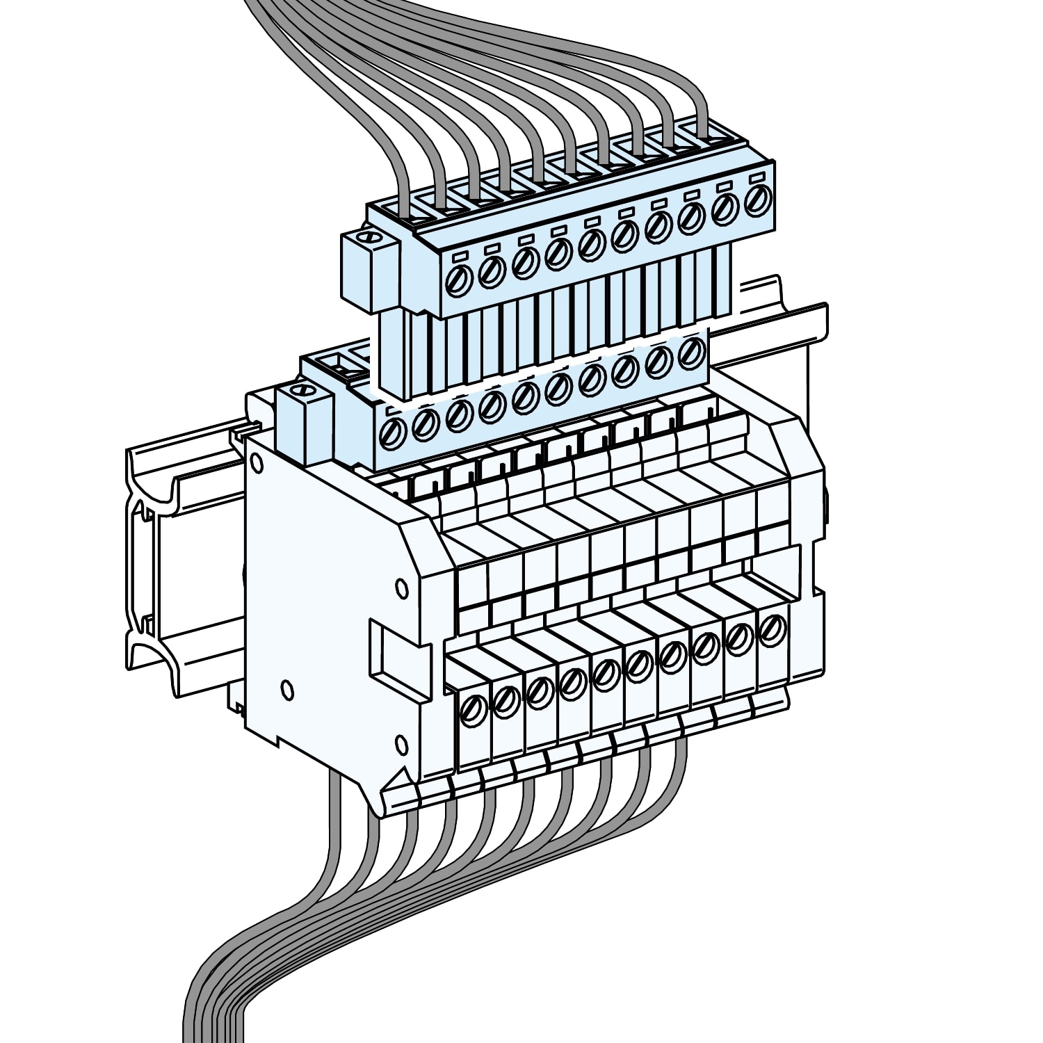 Schneider Electric - Linergy TA - Bornier auxiliaire - 10 entrées - 20 sorties