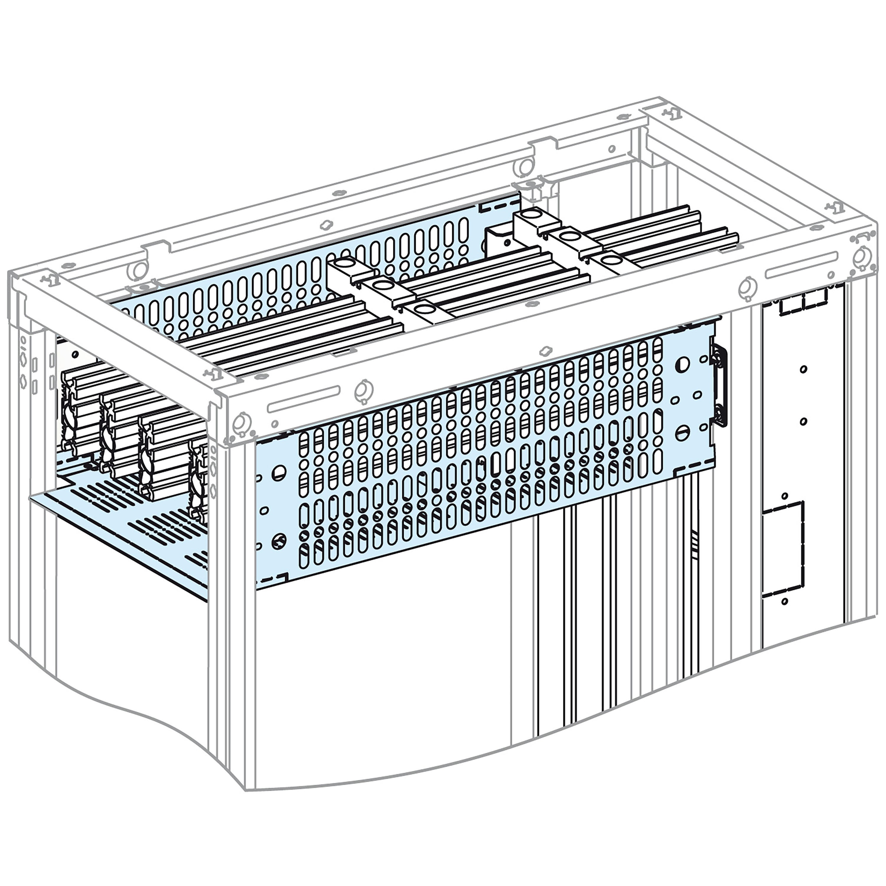 Schneider Electric - PrismaSeT P - Capot JdB horizontal = <2500A - 3M - L400 P600 - Forme 2