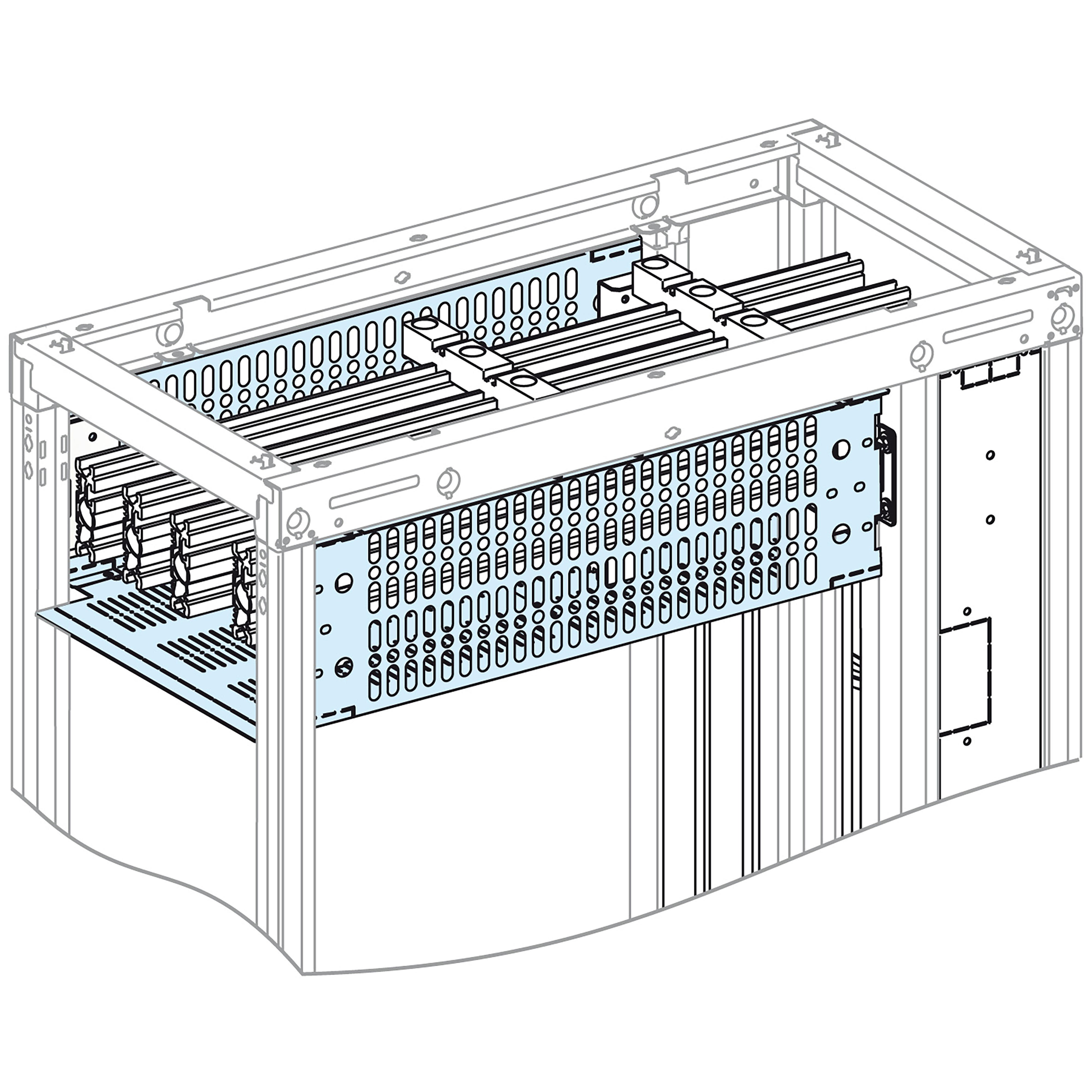 Schneider Electric - PrismaSeT P - Capot JdB horizontal >=3200A - 4M - L400 P600 - Forme 2