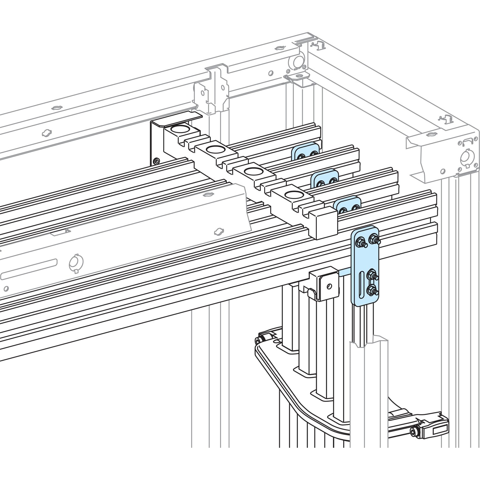 Schneider Electric - Linergy LGYE - Liaison plate entre JdB Vert/Horiz <= 1600A - avec visserie