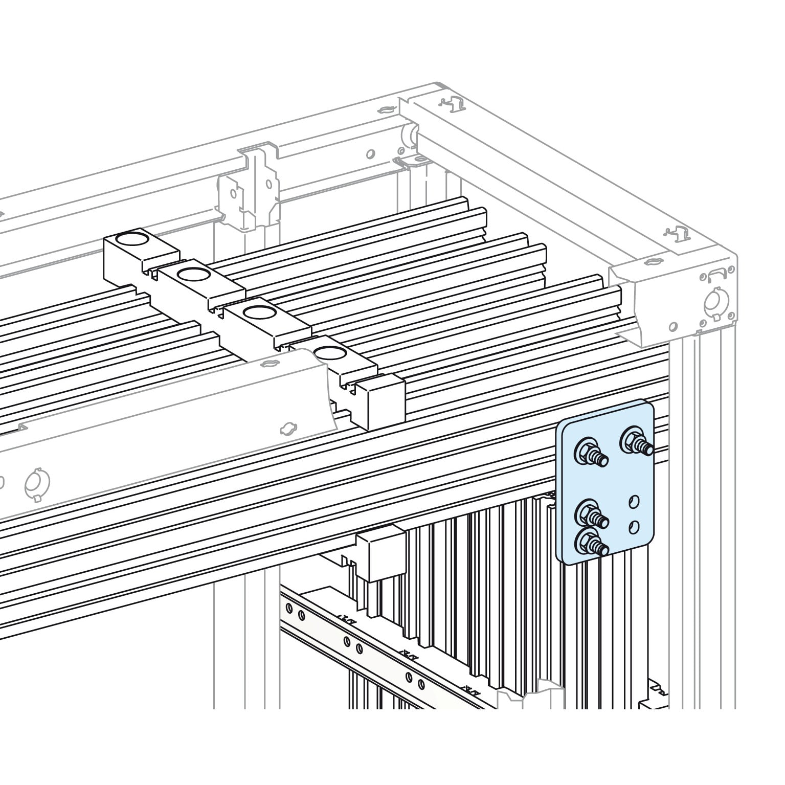 Schneider Electric - Linergy LGYE - Liaison courte JdB Vert./JdB Horiz. 2000-2500A - avec visserie