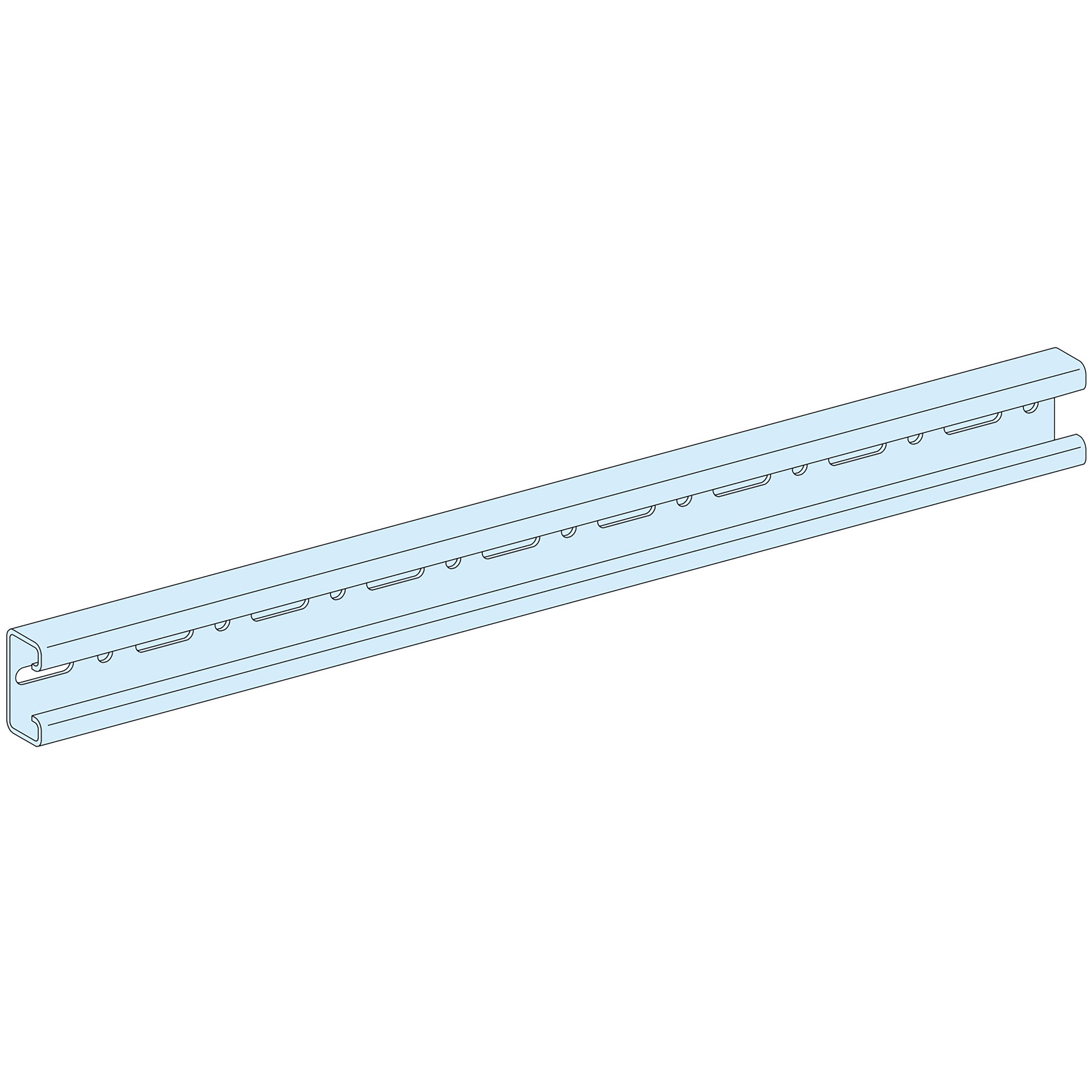 Schneider Electric - PrismaSeT P - Support bridage câbles - Profil en C - L1600