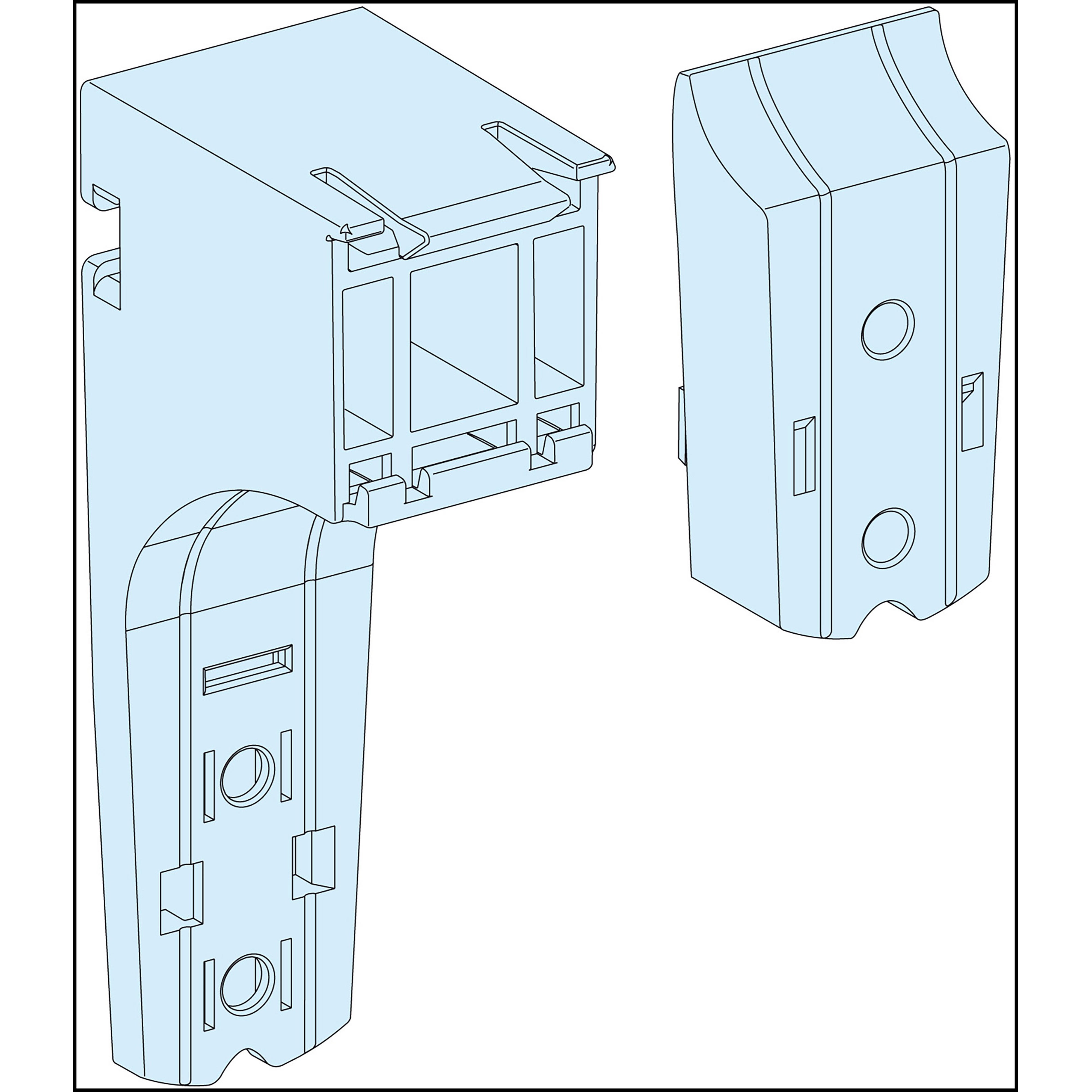 Schneider Electric - PrismaSeT G - Supports adaptables pour goulotte horizontale - lot de 10