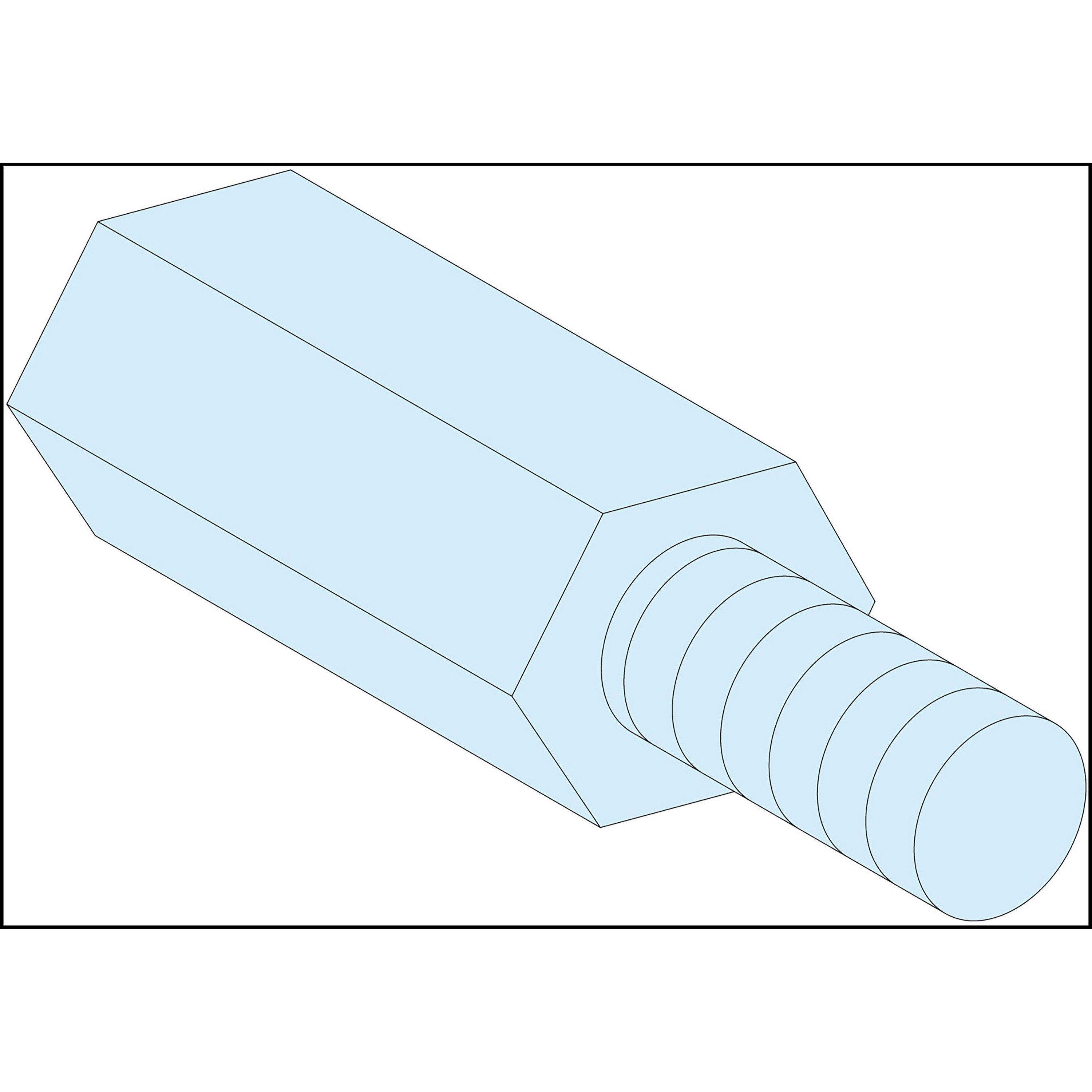 Schneider Electric - PrismaSeT G - Entretoise hexagonale - M6 - Haut.=25mm - lot de 4