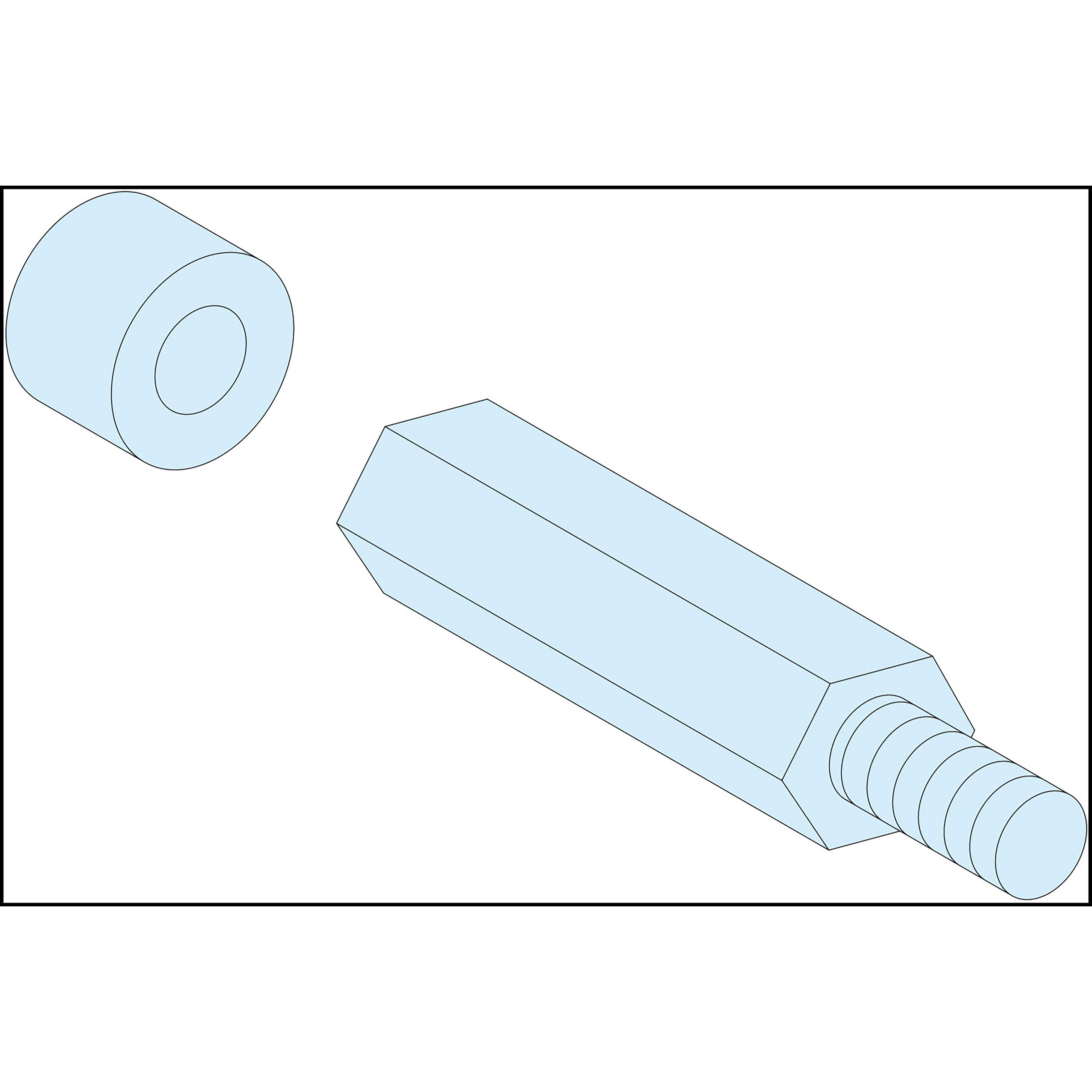 Schneider Electric - PrismaSeT G - Entretoise hexagonale - M8 - Haut.=40mm - lot de 4