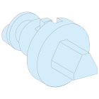 Schneider Electric - PrismaSeT - Insert de poignée IP55 - triangle mâle 7 mm