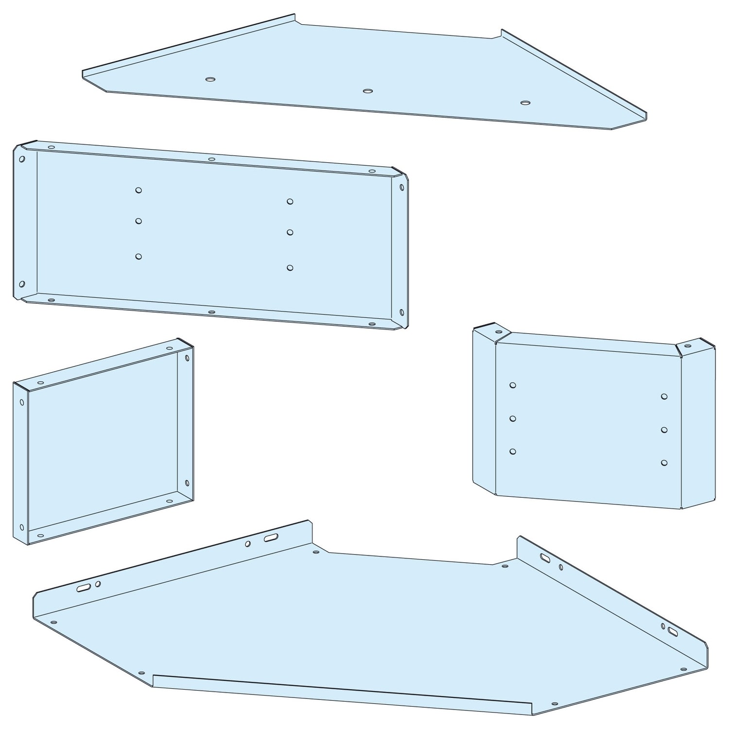 Schneider Electric - PrismaSeT P Active - Kit angle LGYE pour tableau installé à 90 deg. - IP30