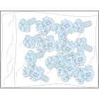 Schneider Electric - PrismaSeT P - Vis et écrous à oreille pour montage ossature - Lot de 20
