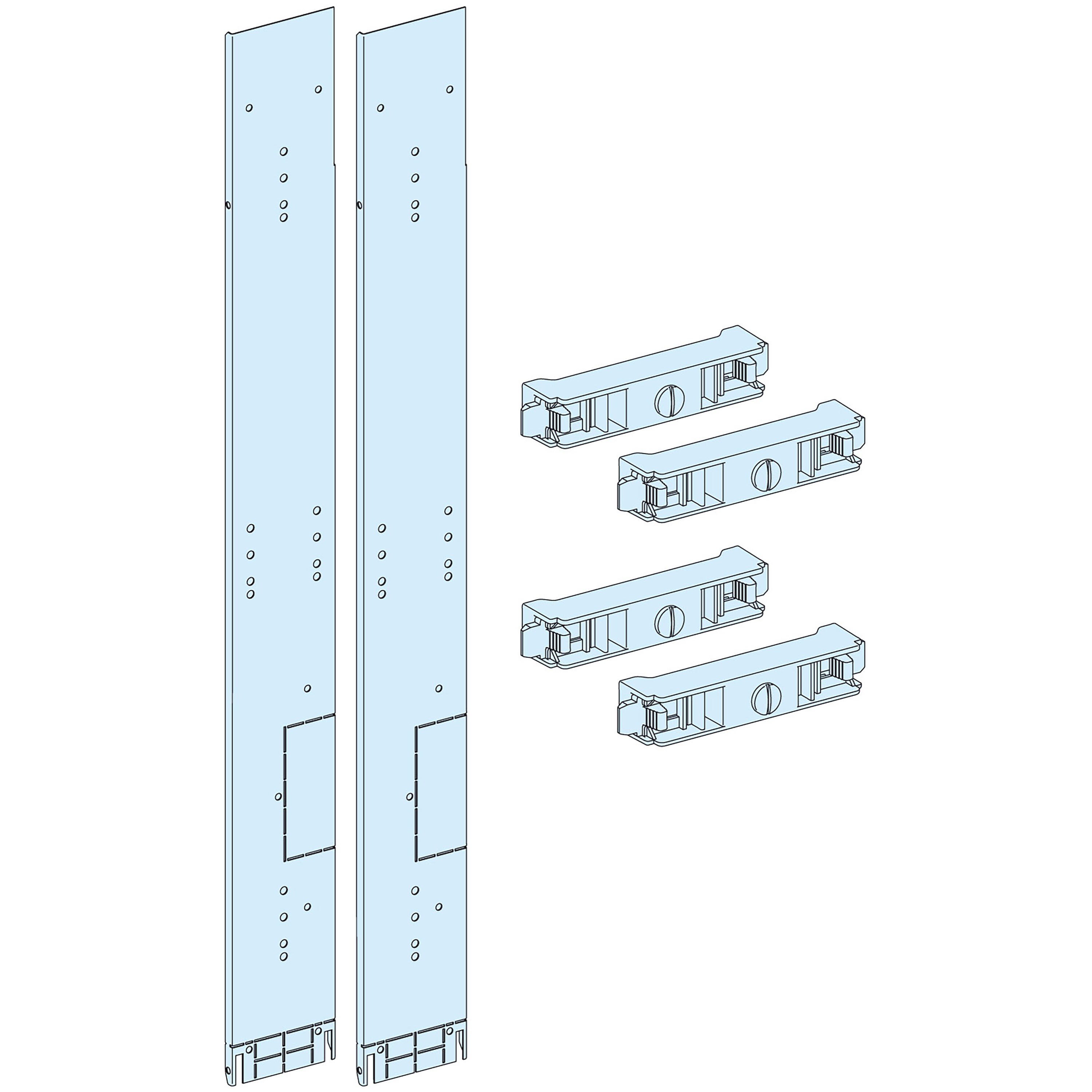 Schneider Electric - PrismaSeT P - Ecran face avant JdB vertical latéral - Forme 2 - L150
