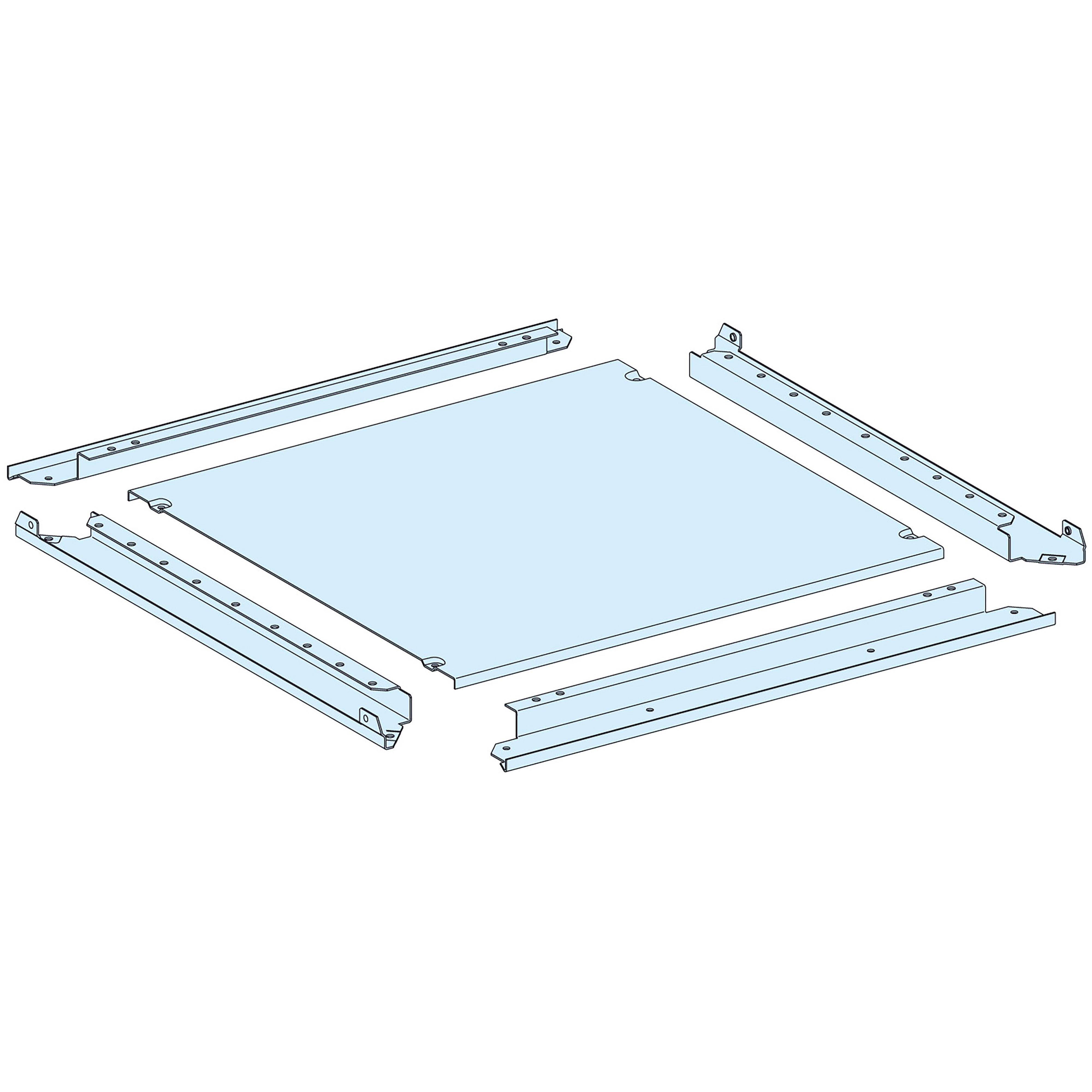 Schneider Electric - PrismaSeT P - Plaque passe-câbles pleine IP55 - L800 P400