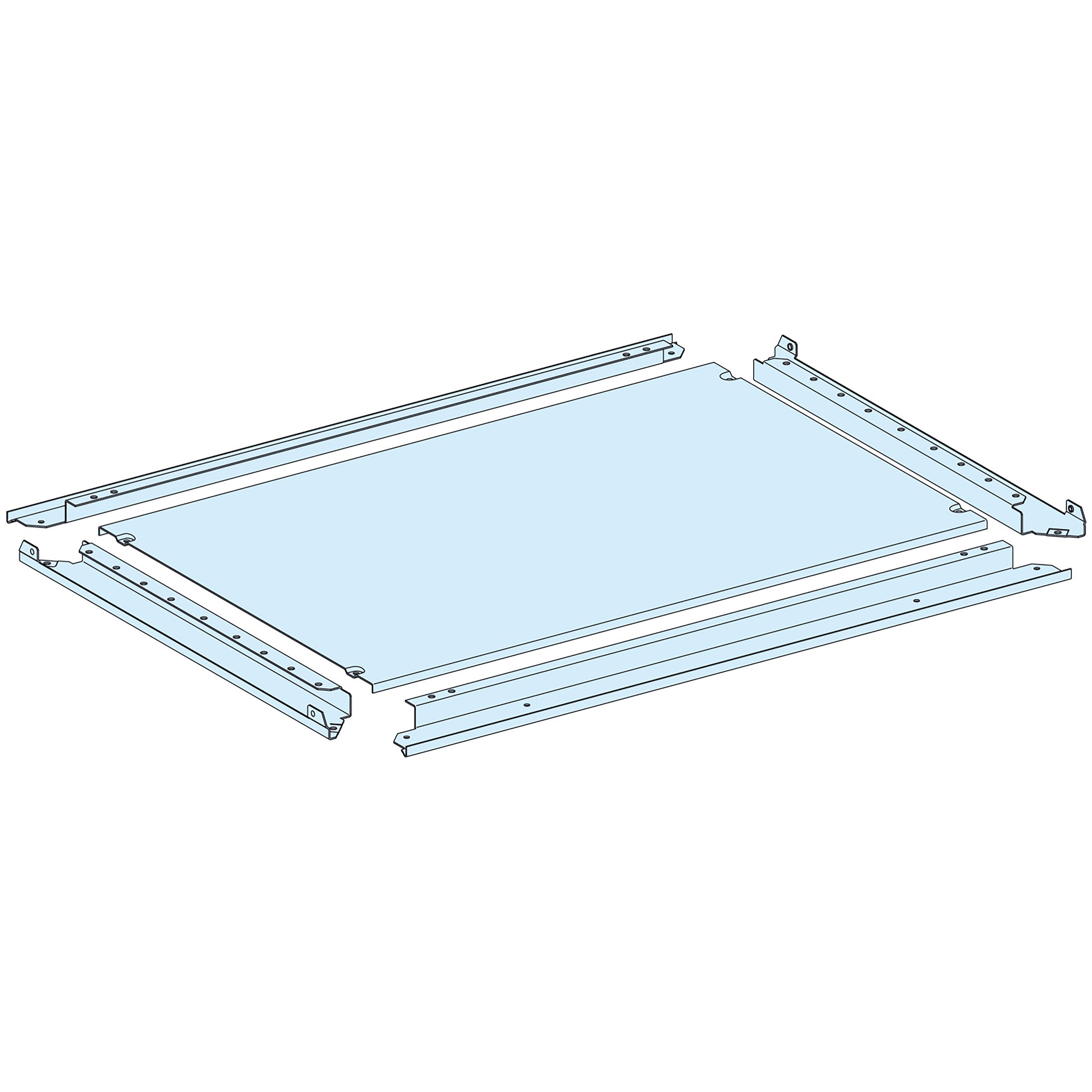 Schneider Electric - PrismaSeT P - Plaque passe-câbles pleine IP55 - L650 P600