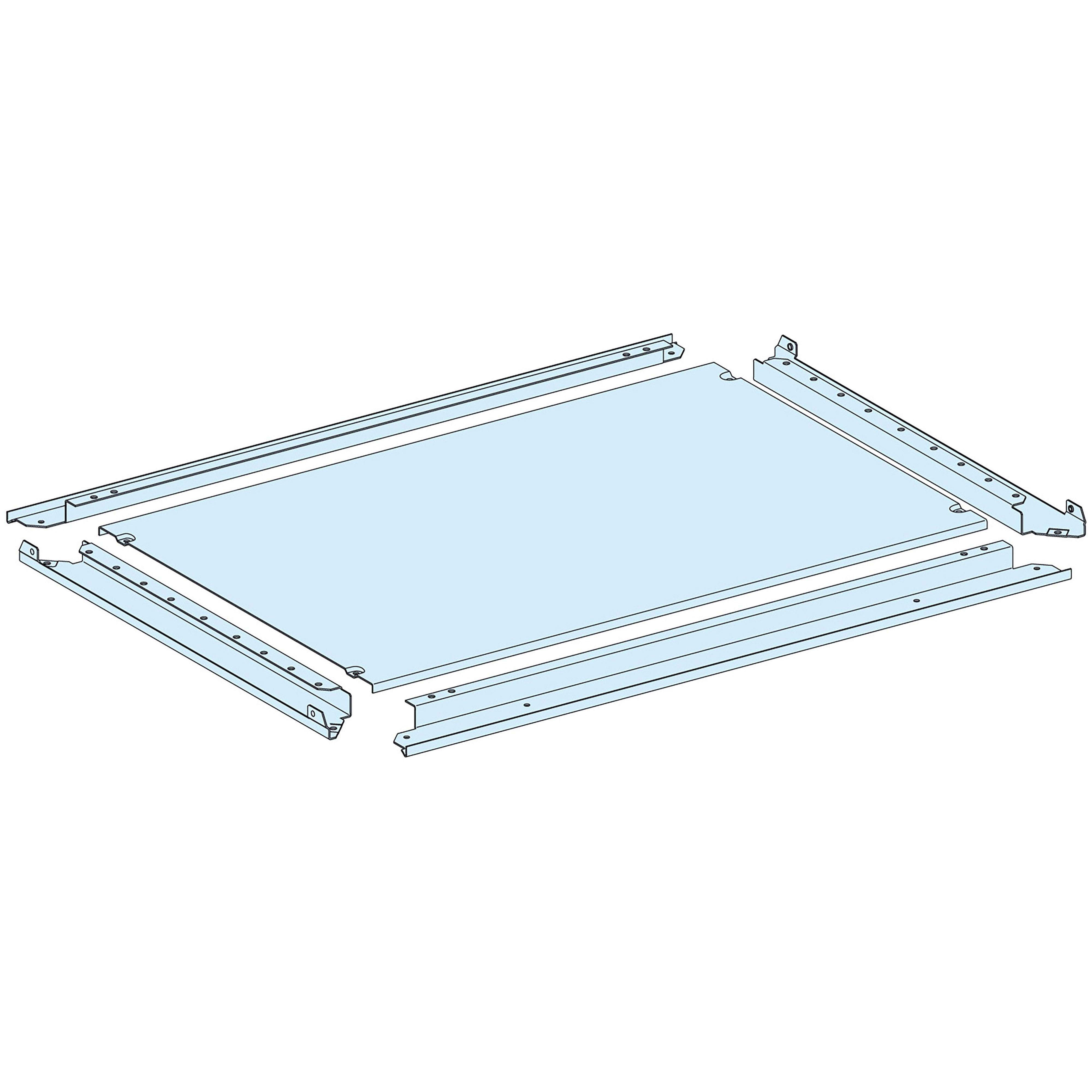 Schneider Electric - PrismaSeT P - Plaque passe-câbles pleine IP55 - L800 P600