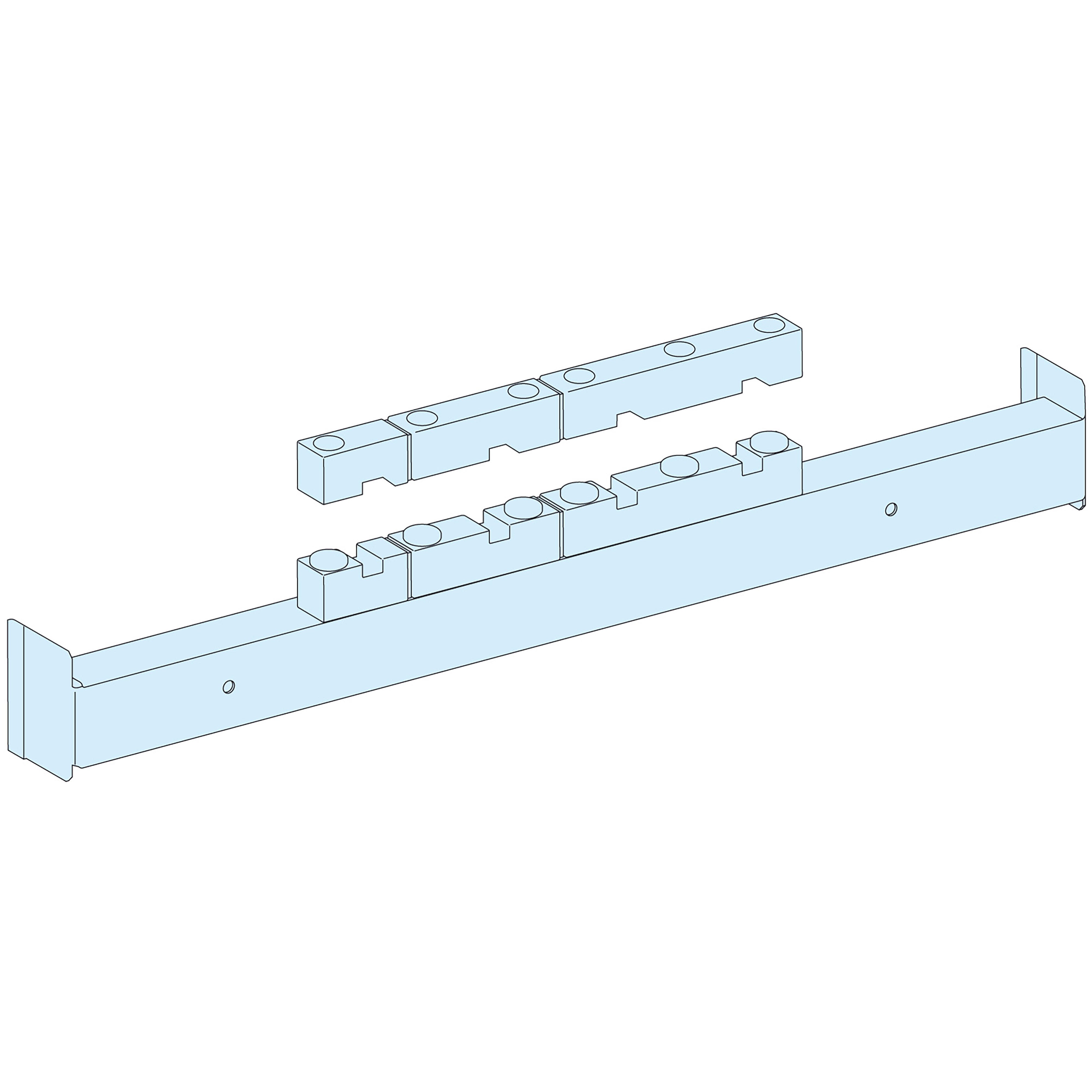 Schneider Electric - PrismaSeT P - Support barres raccordement arrière - entraxe 70