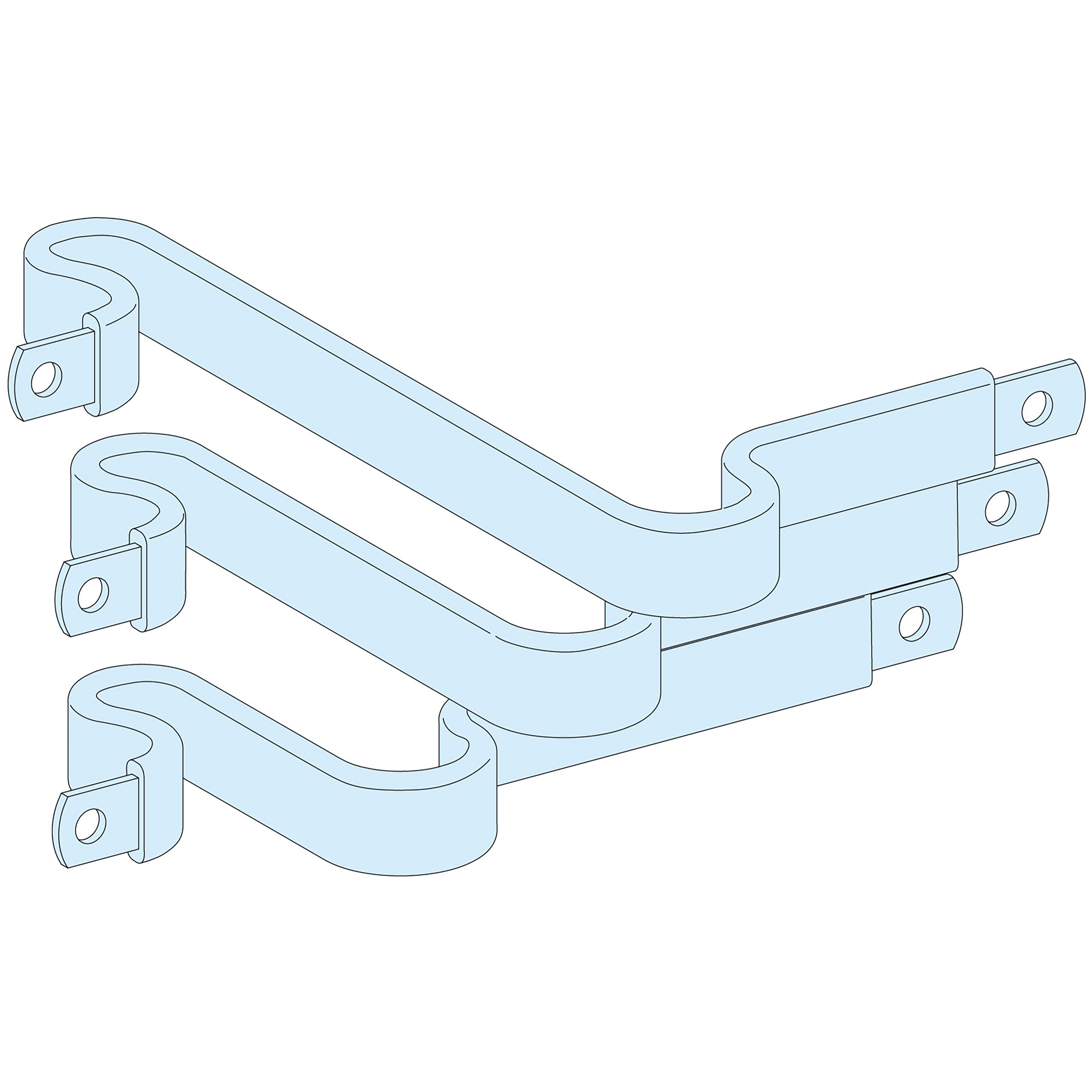 Schneider Electric - PrismaSeT P - Liaison JdB.V NSX100/250 - horizont. fixe Cde rot.-3P