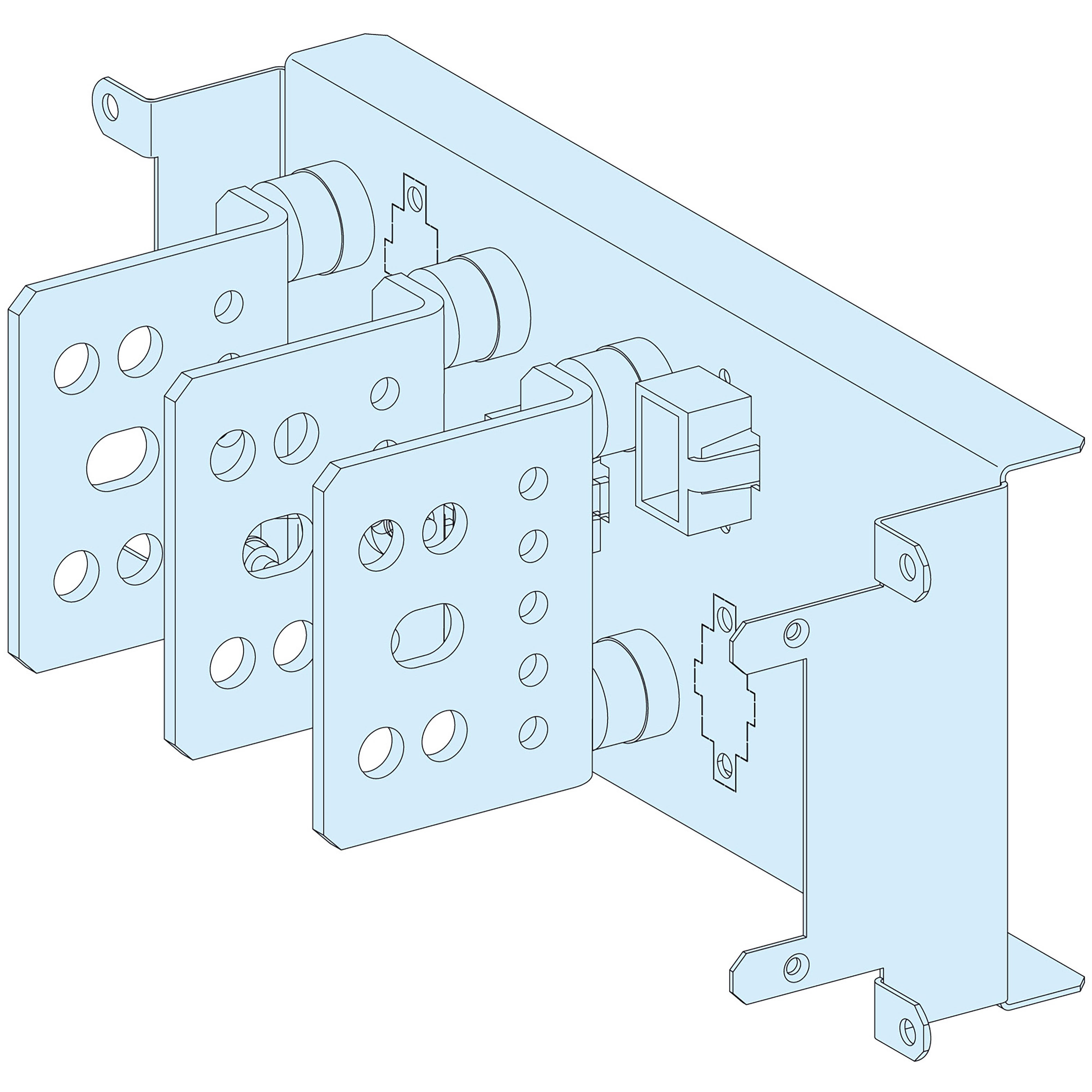 Schneider Electric - PrismaSeT P - Raccordement aval reporté NSX100/250 - débro/socle - 3P