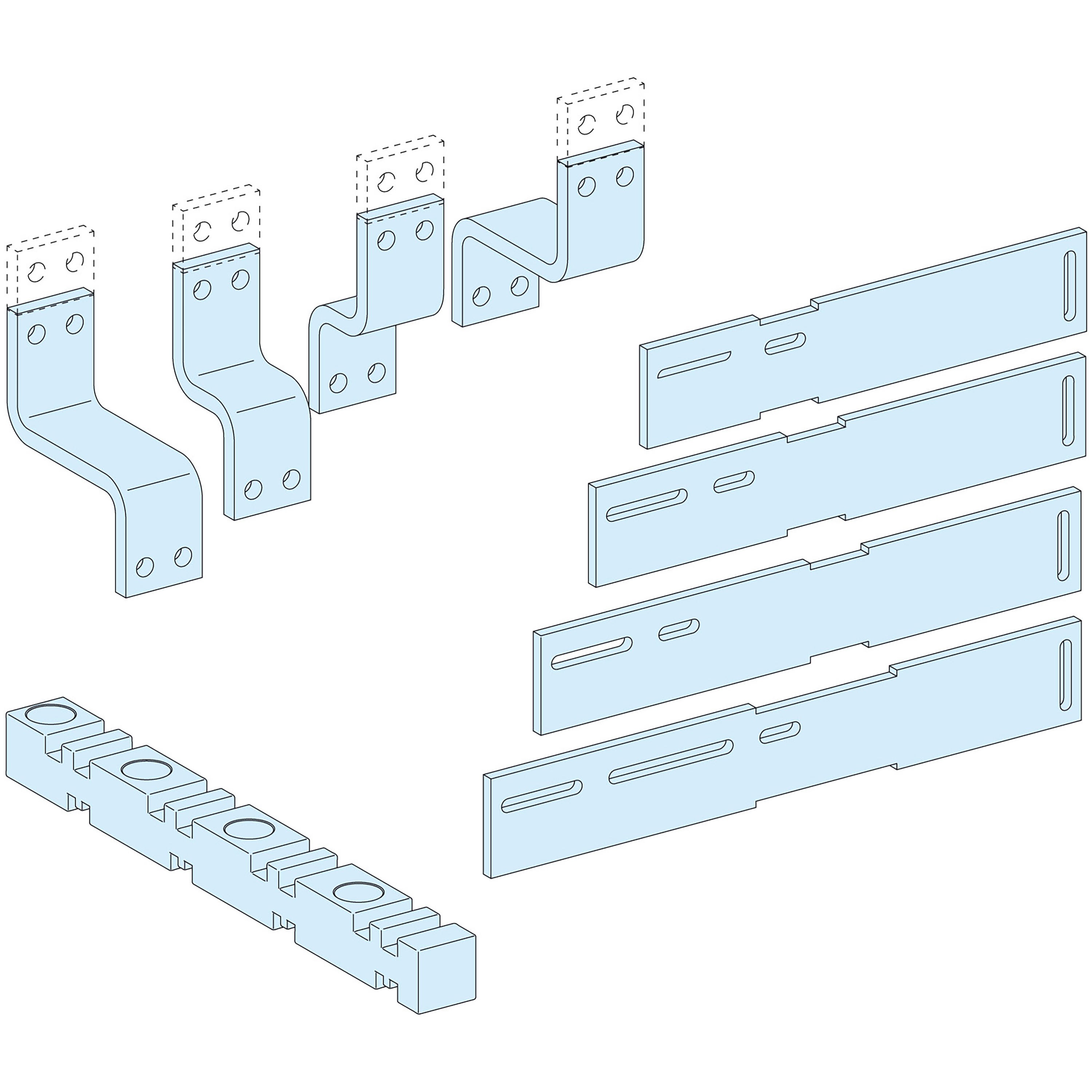Schneider Electric - PrismaSeT P - Liaison aval JdB.V 1250 - MTZ1 16/12 - fixe - 4P