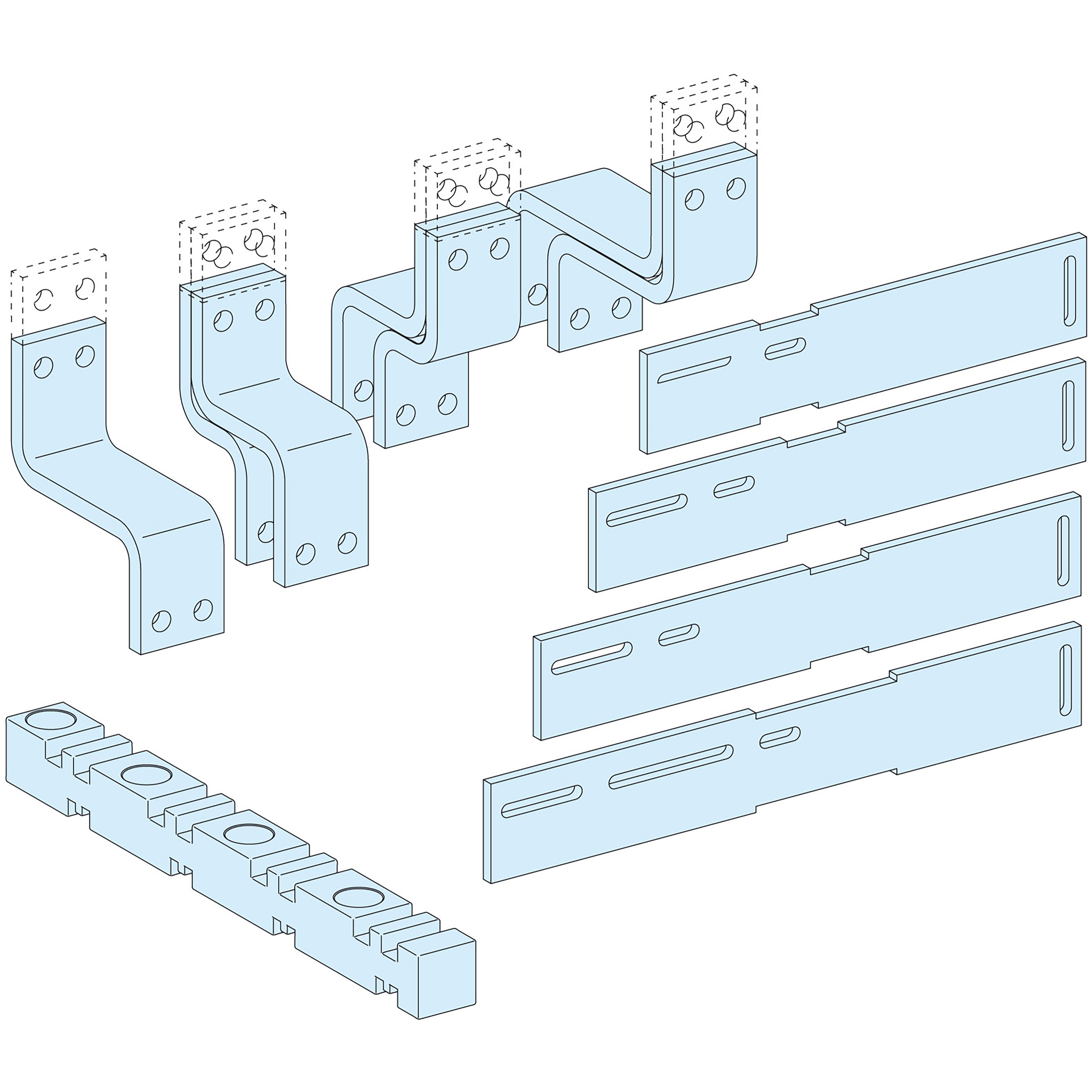 Schneider Electric - PrismaSeT P - Liaison aval JdB.V - NS1600 - vertical - fixe - 4P