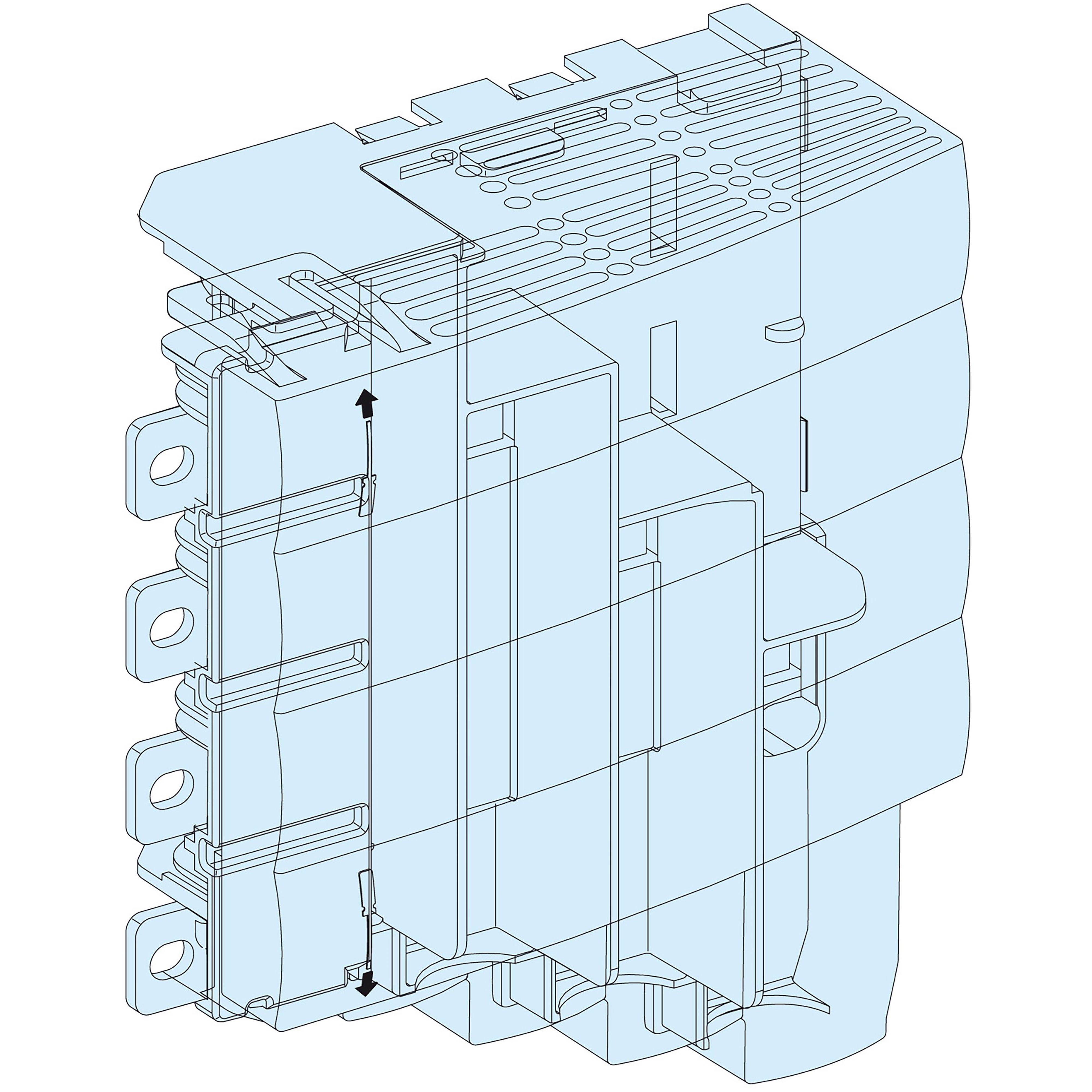 Schneider Electric - PrismaSeT G - Bloc raccordement arrivée NS-INS250 bas