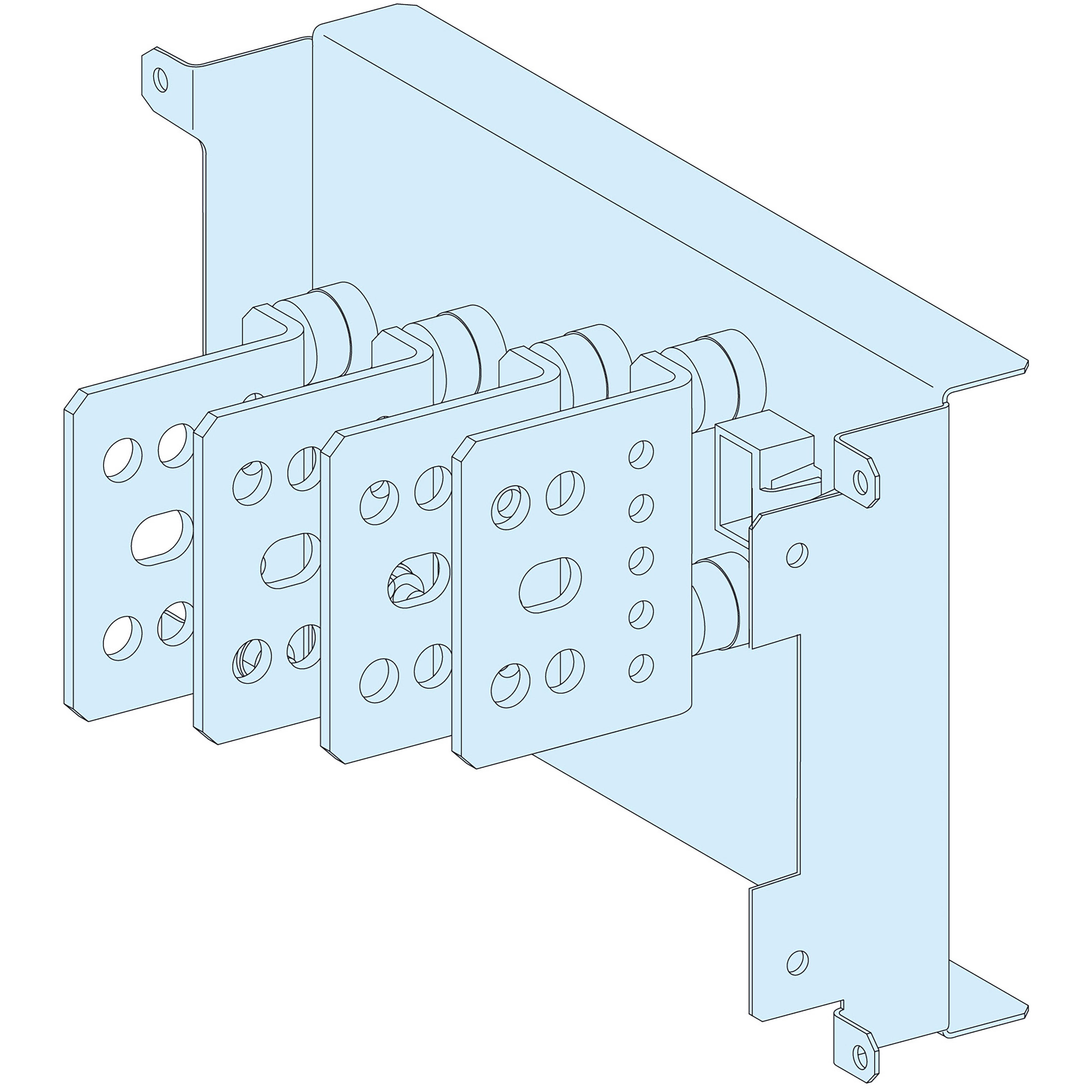 Schneider Electric - PrismaSeT P - Raccordement aval reporté NSX100/250 - débro/socle - 4P