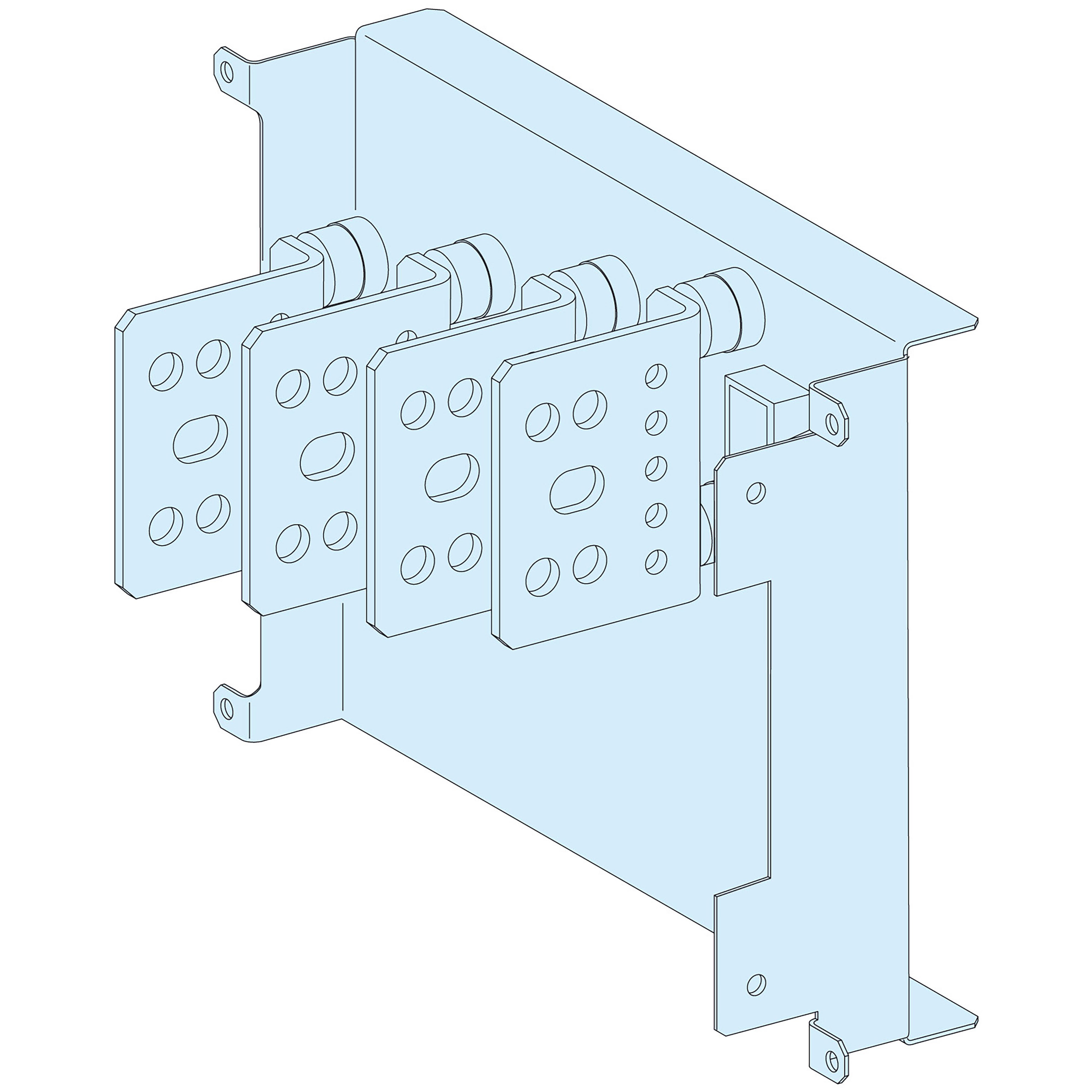 Schneider Electric - PrismaSeT P - Raccordement aval reporté NSX400/630 - débro/socle - 4P