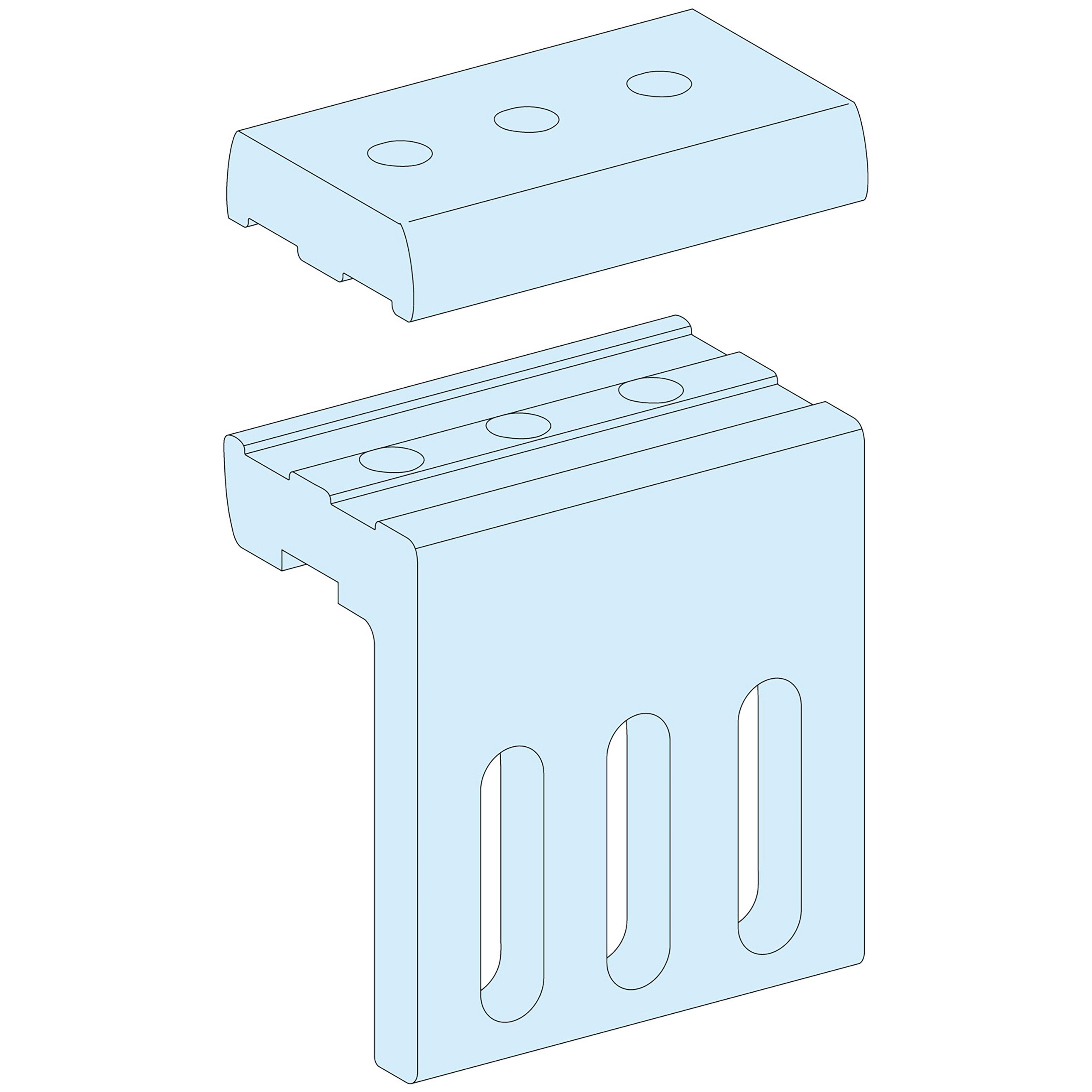 Schneider Electric - PrismaSeT P - Liaison JdB.V / JdB.H 3200A - épaisseur 10 mm