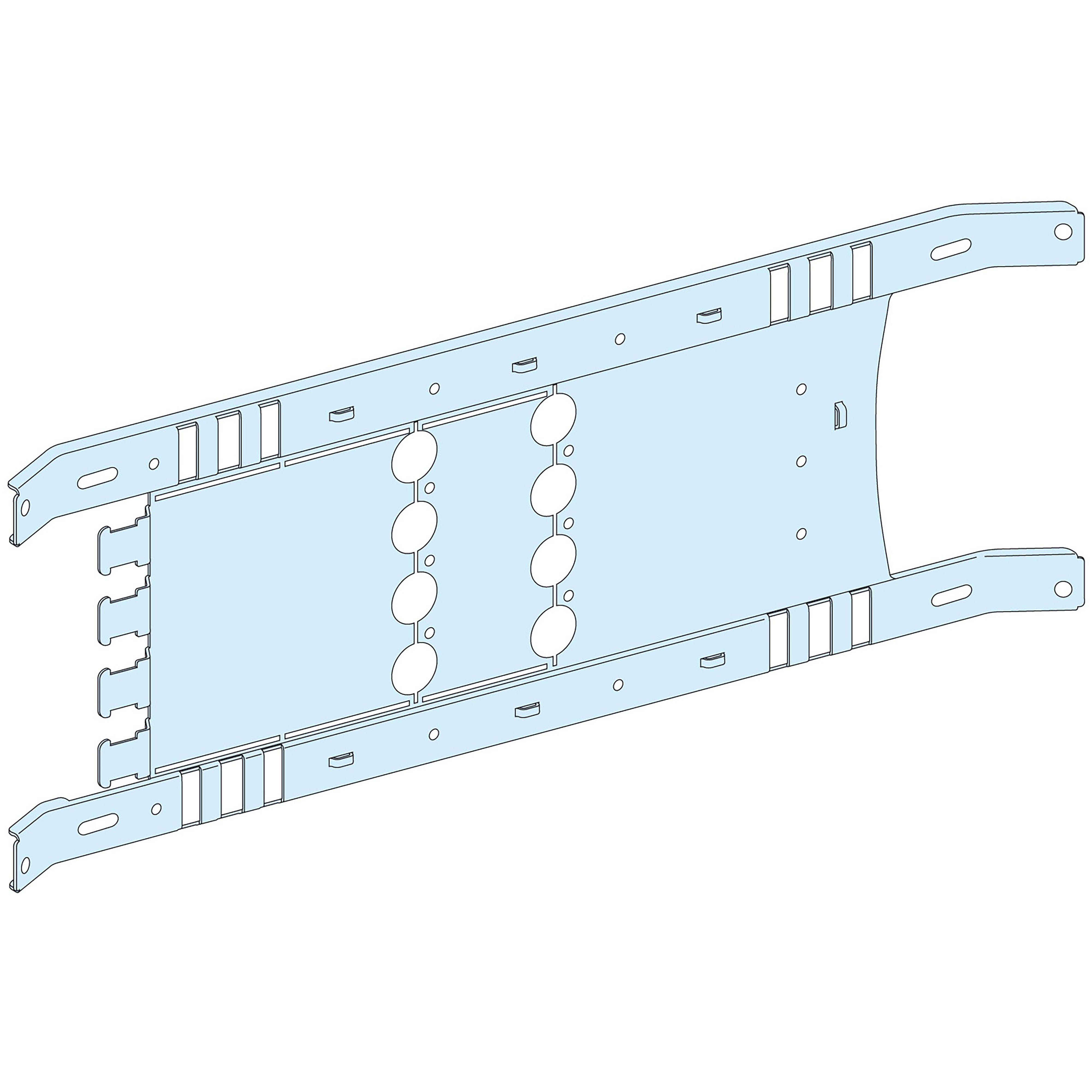 Schneider Electric - PrismaSeT P - Platine NSX100-250 - fixe - 4P horiz. - Cde maneton - L650