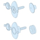 Schneider Electric - PrismaSeT P - Accessoires panneau lateral IP55 - 16 vis 1/4 tour + joints