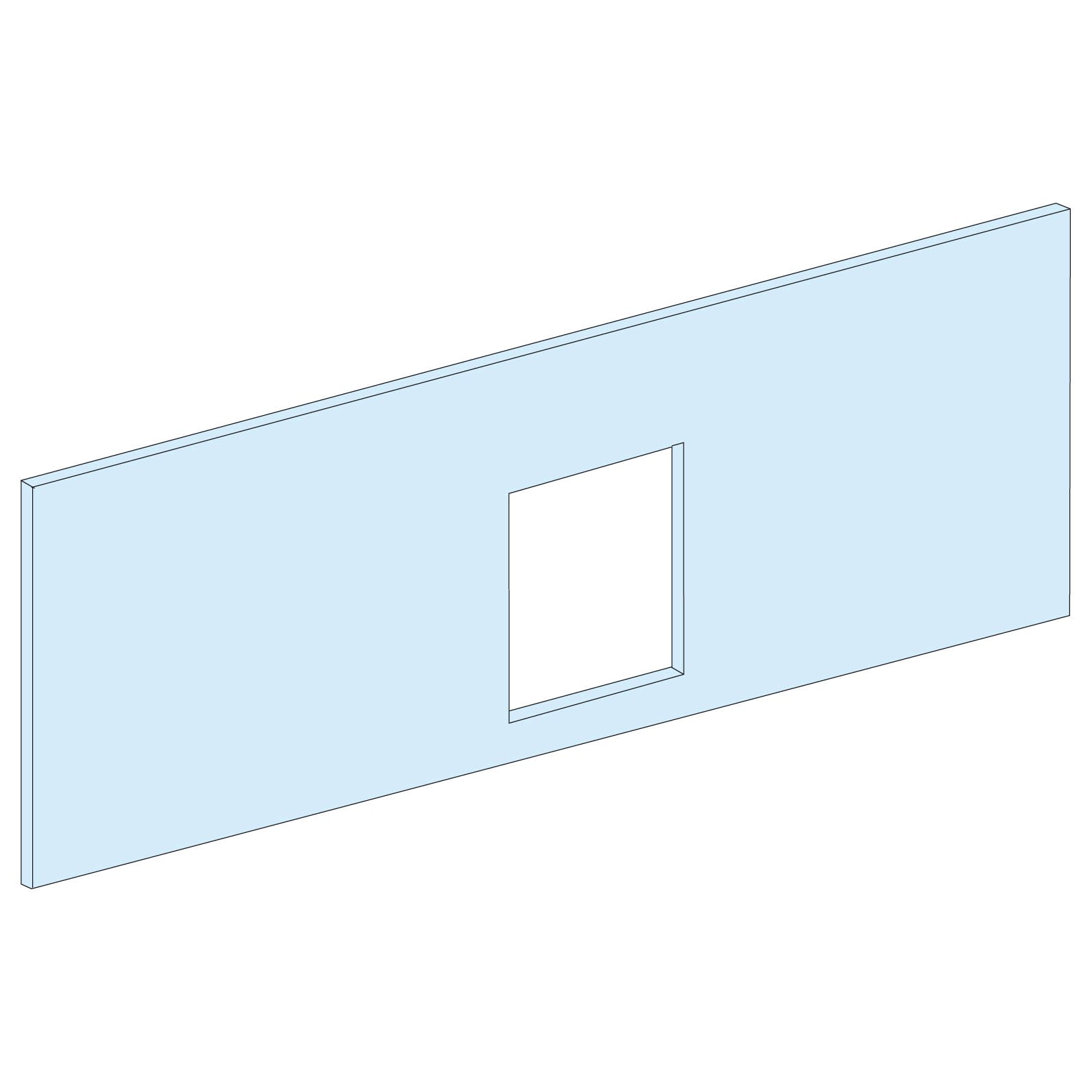 Schneider Electric - PrismaSeT G - Plastron NSX250-4M-L600-horiz. -fixe-télécommande-RAL9003