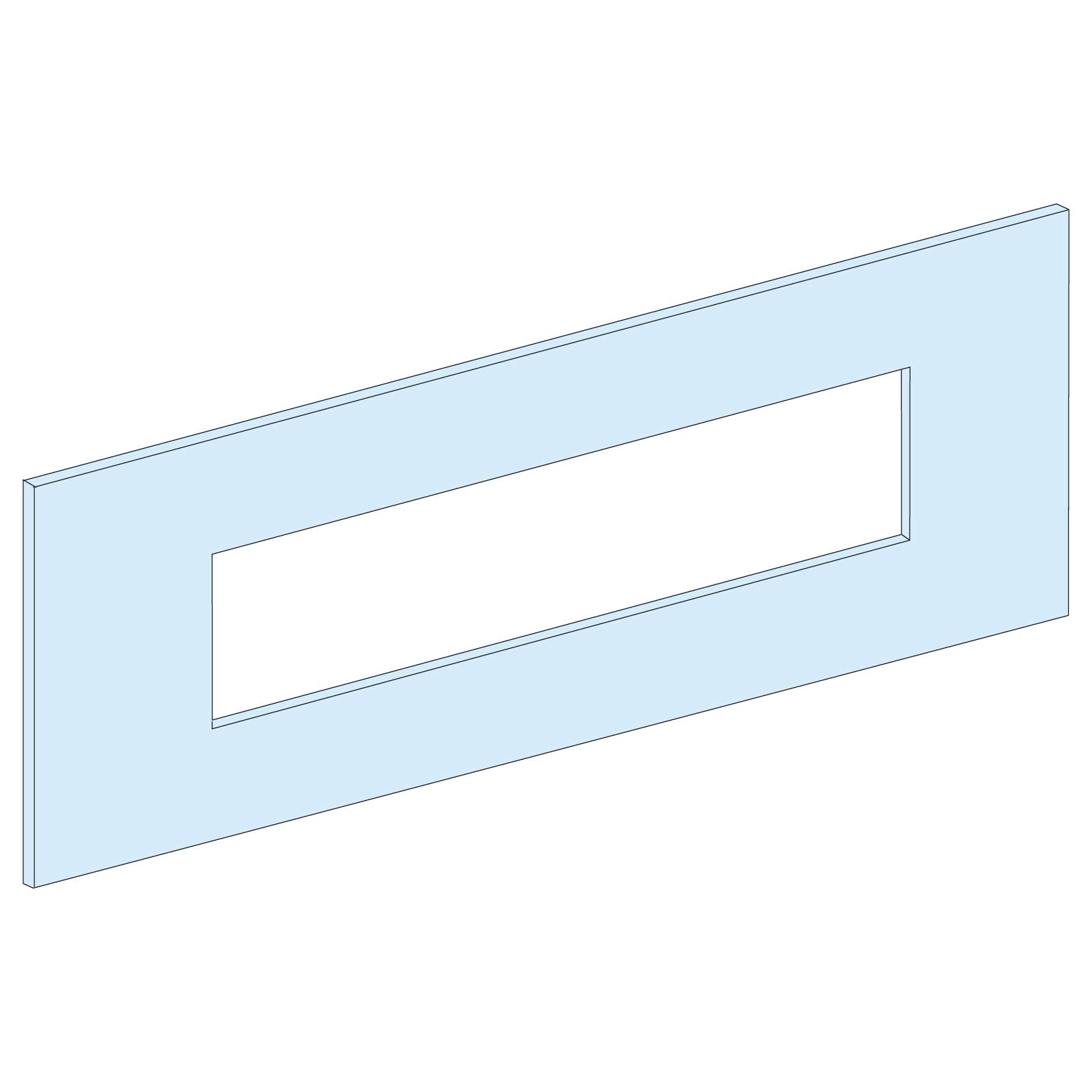 Schneider Electric - PrismaSeT - Plastron 3/4 NSX250-7M-L600-vert.-Cde rotat/téléc-RAL9003