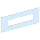 Schneider Electric - PrismaSeT - Plastron 3/4 NSX250-7M-L600-vert.-Cde rotat/téléc-RAL9003