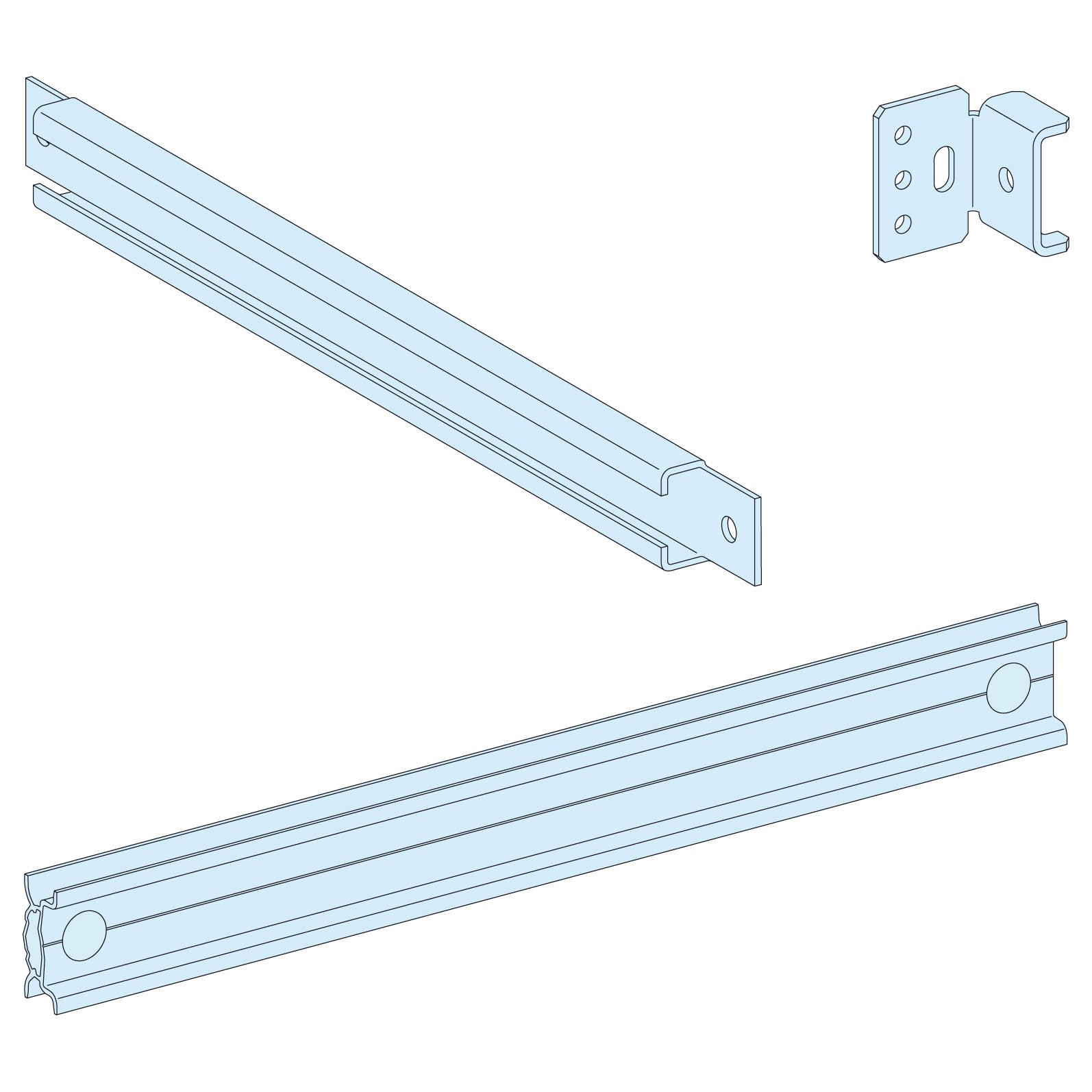 Schneider Electric - PrismaSeT P - Rail DIN réglable en profondeur - appareil modulaire - L400