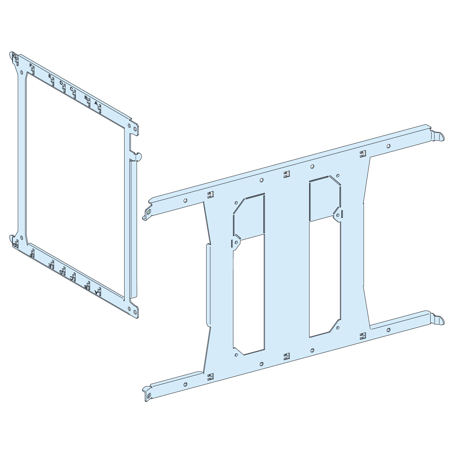 Schneider Electric - PrismaSeT P - Platine NS800/1000-fixe-3P4P-horiz.-cde man./rotative-L650