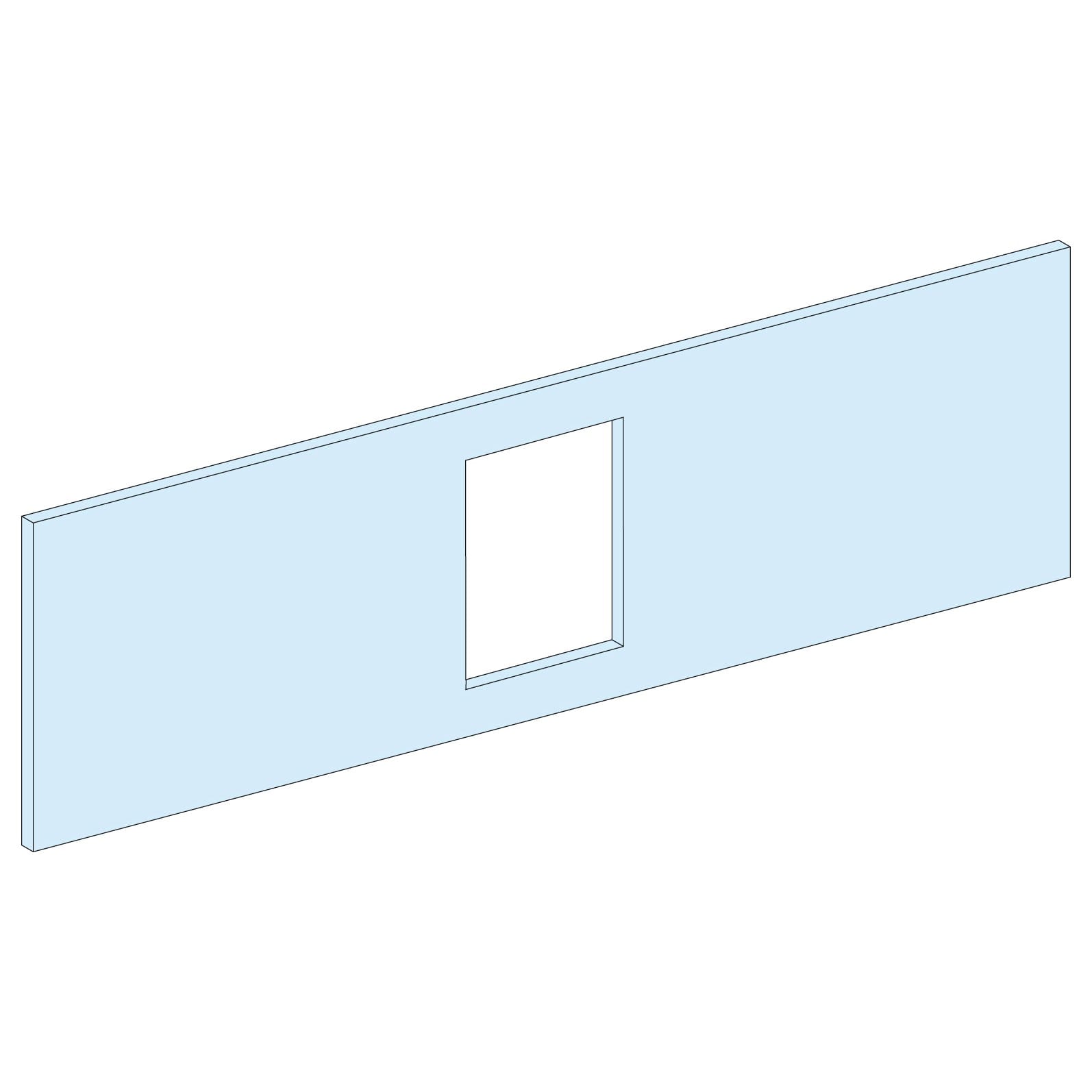 Schneider Electric - PrismaSeT P - Plastron INS/INV 630 - 5M - fixe - horizontal - L650