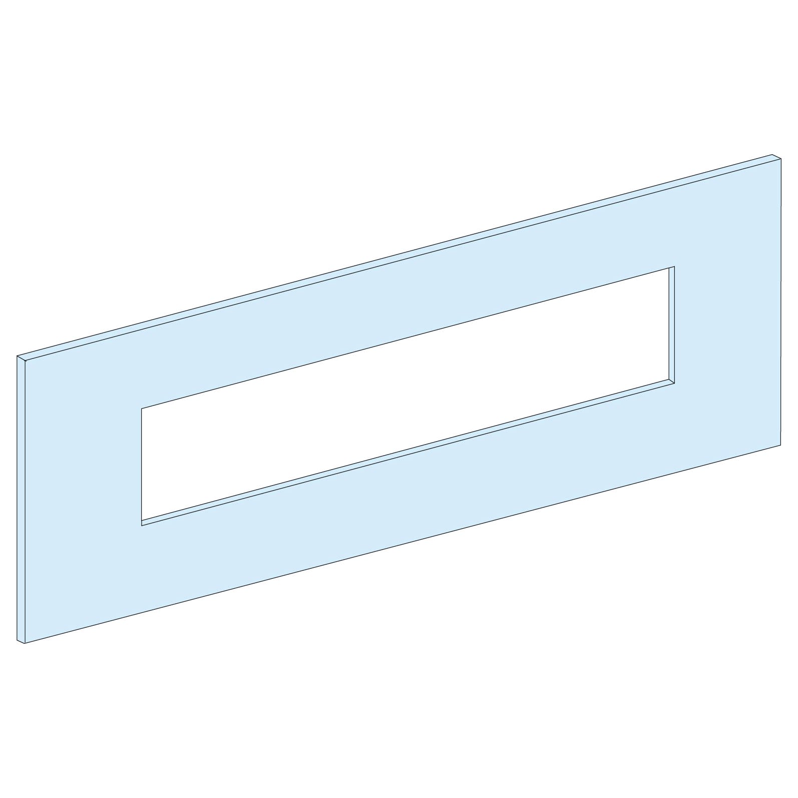 Schneider Electric - PrismaSeT P - Plastron INS-INV250 - 5M-L650-fixe-vertical-Cde rotative