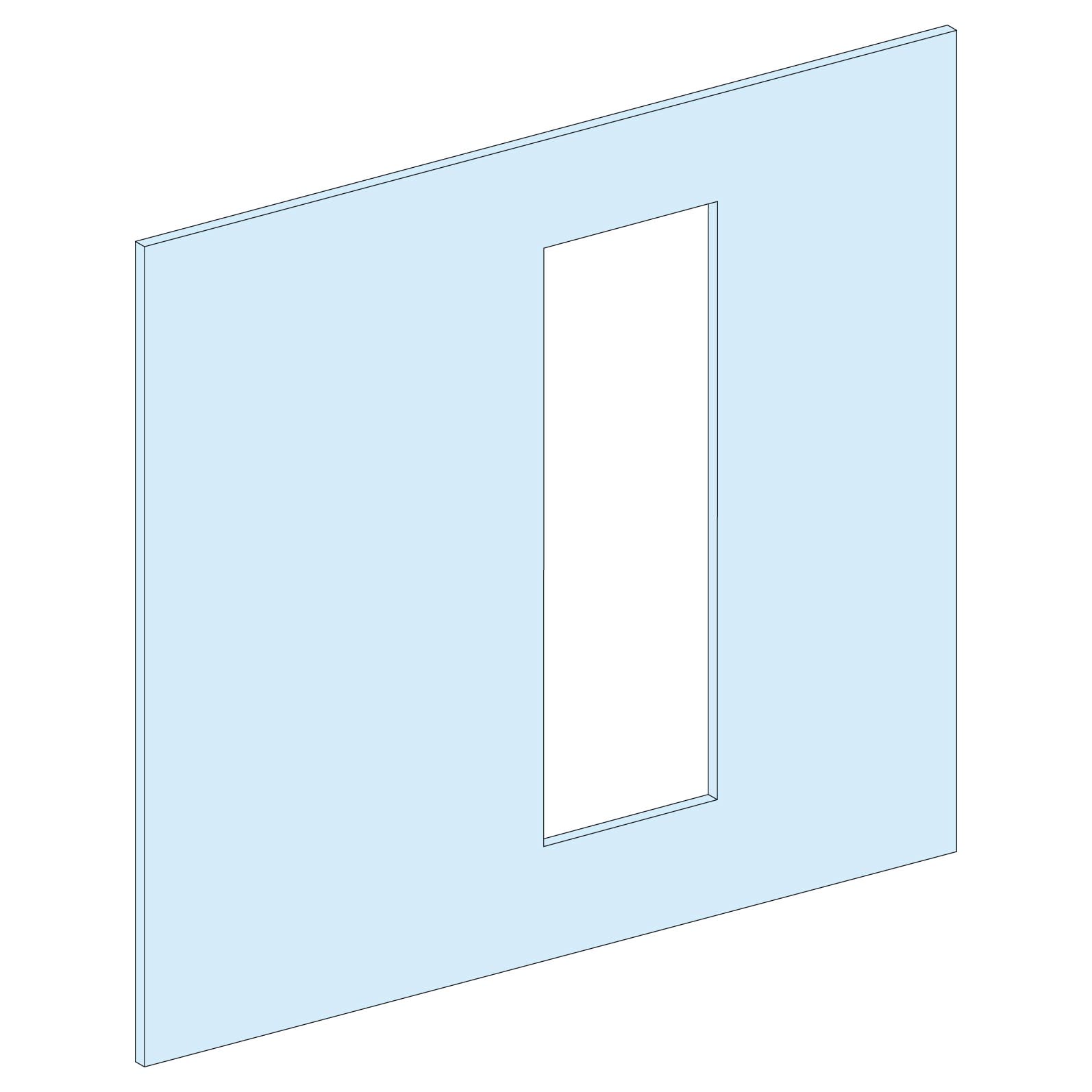 Schneider Electric - PrismaSeT P - Plastron inver. monobloc INS630-10M-fixe-horizontal-L650