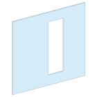 Schneider Electric - PrismaSeT P - Plastron inver. monobloc INS630-10M-fixe-horiz.-L650-RAL satin spé