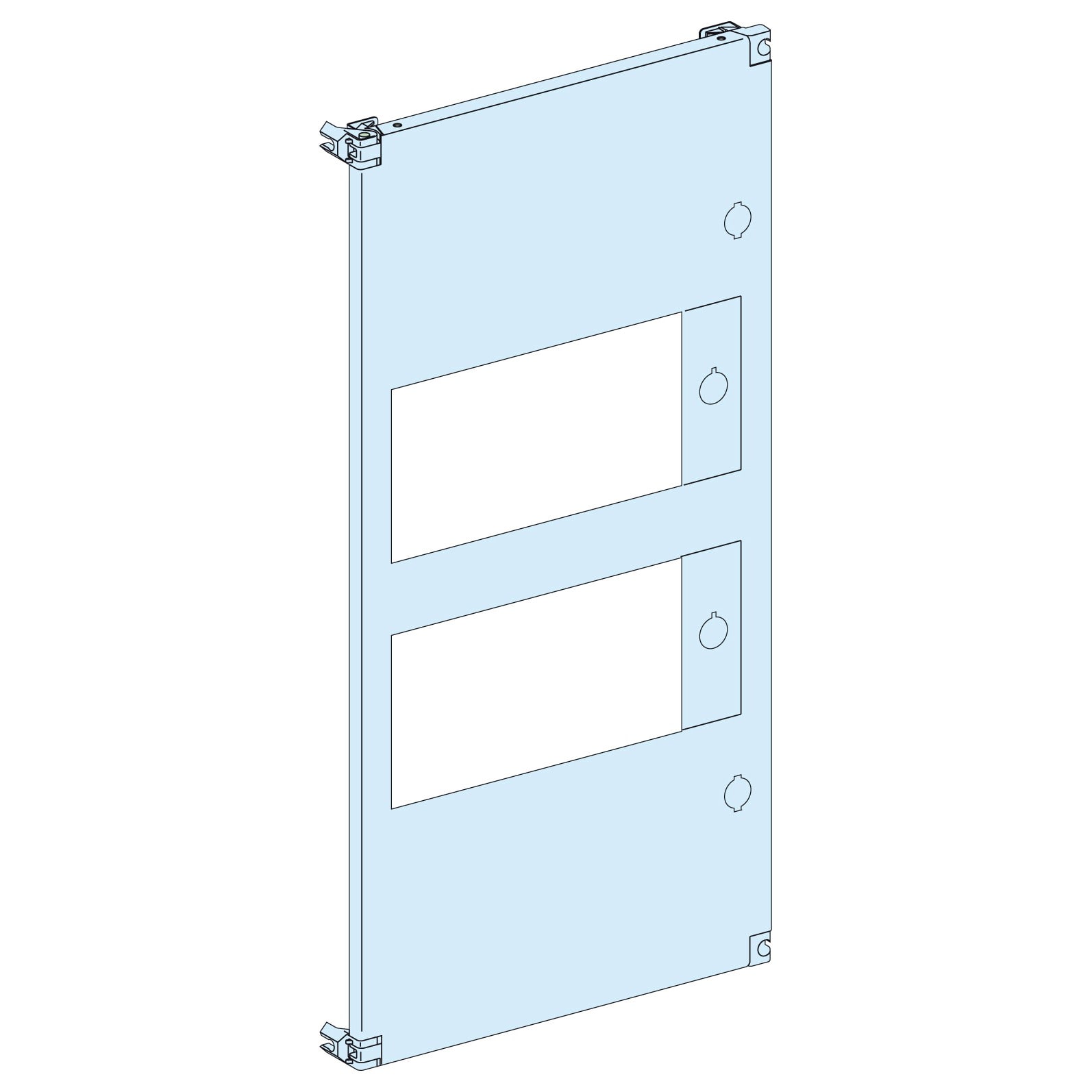 Schneider Electric - PrismaSeT P - Plastron découpé pivotant-mesure-13M-L 400-Peint. spé. structurée