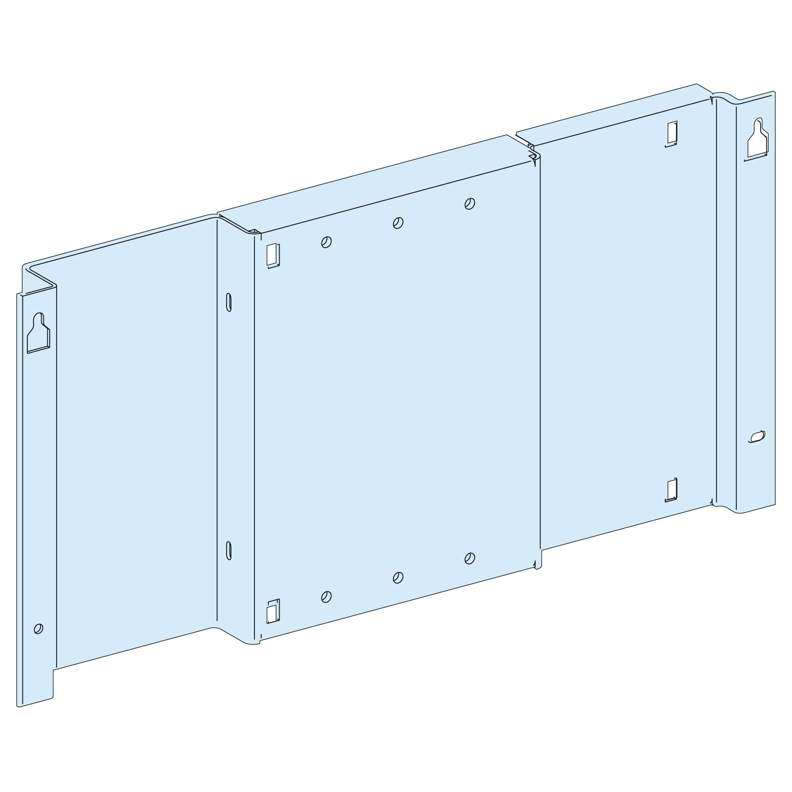 Schneider Electric - PrismaSeT G - Platine NSX630 vertical - fixe - Cde rotative - RAL9003