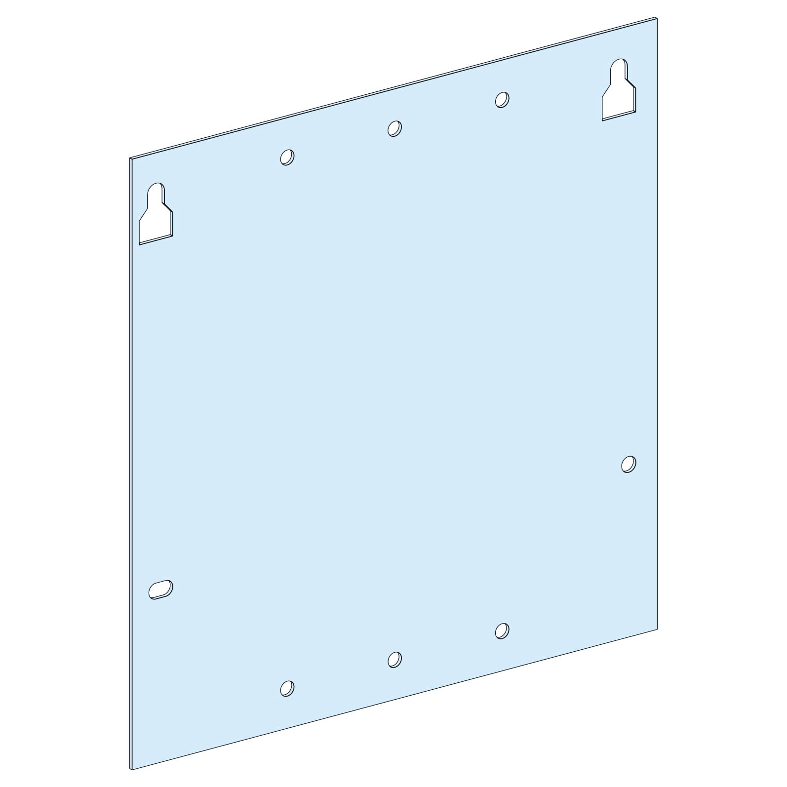 Schneider Electric - PrismaSeT G - Platine gaine-NSX630 vertic-fixe-Cde rotative-L300-RAL9003
