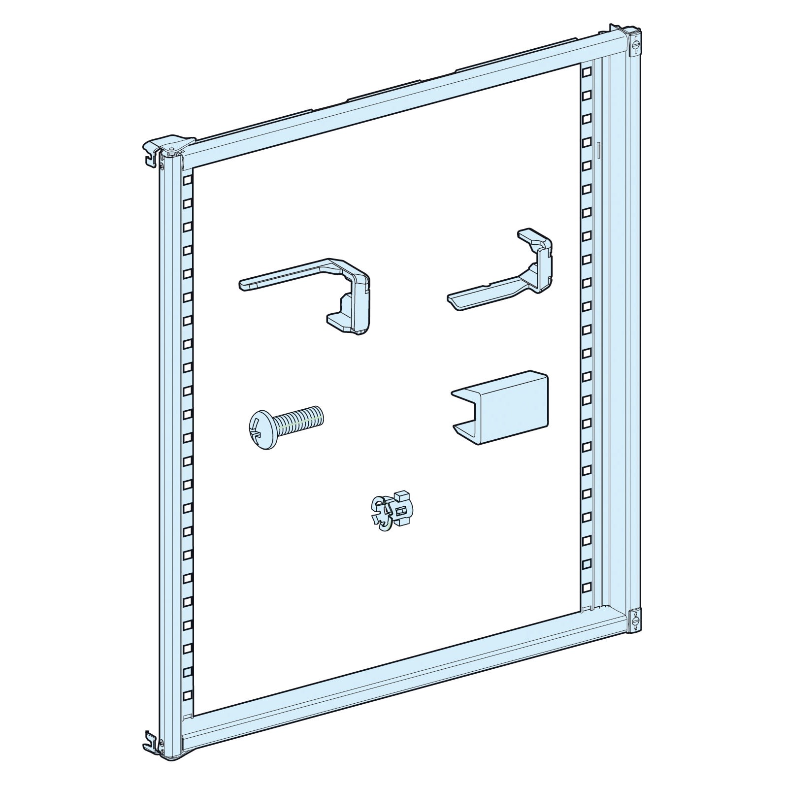Schneider Electric - PrismaSeT P - Cadre partiel support plastron 12M - L650