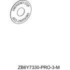 Schneider Electric - Harmony ZB6 - étiquette - Ø16 - Ø45mm - EMERGENCY STOP