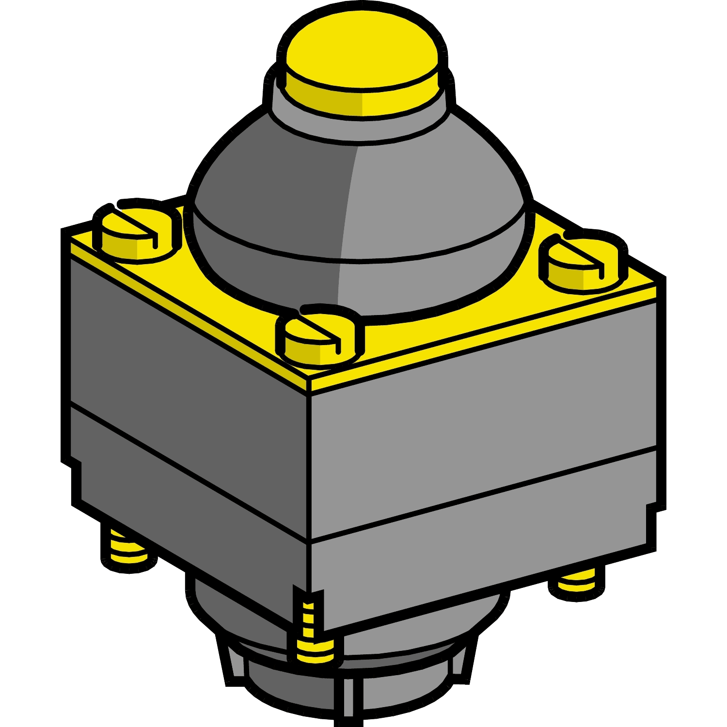 Telemecanique Sensors France - ZCKD - tête inter posi - poussoir d'extrémité métal soufflet protect -25/+70°C