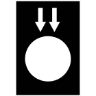 Schneider Electric - Harmony - étiquette - 30x40mm - noir - descente GV